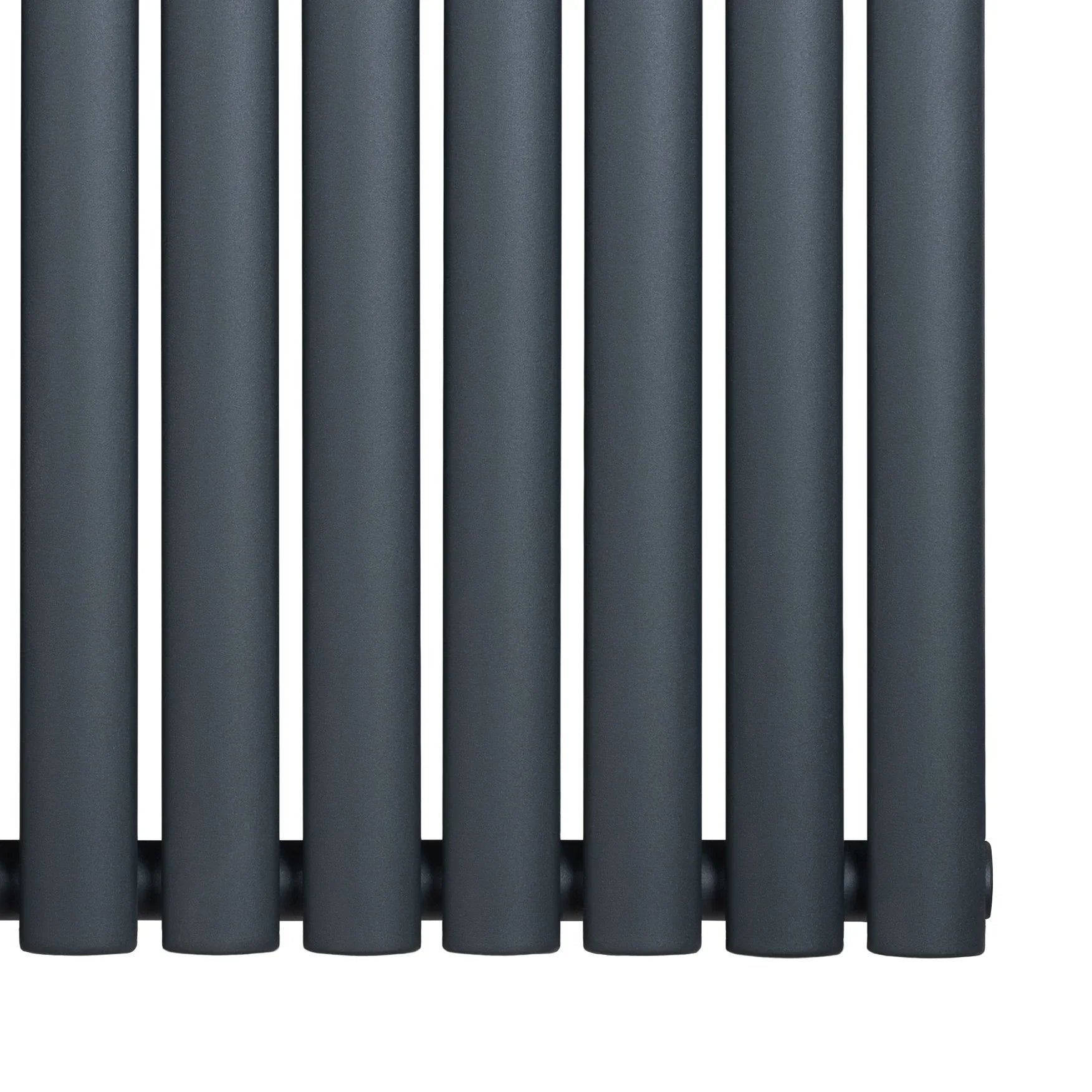 Oval Single Column Radiator - 1600 x 600mm - Anthracite Grey
