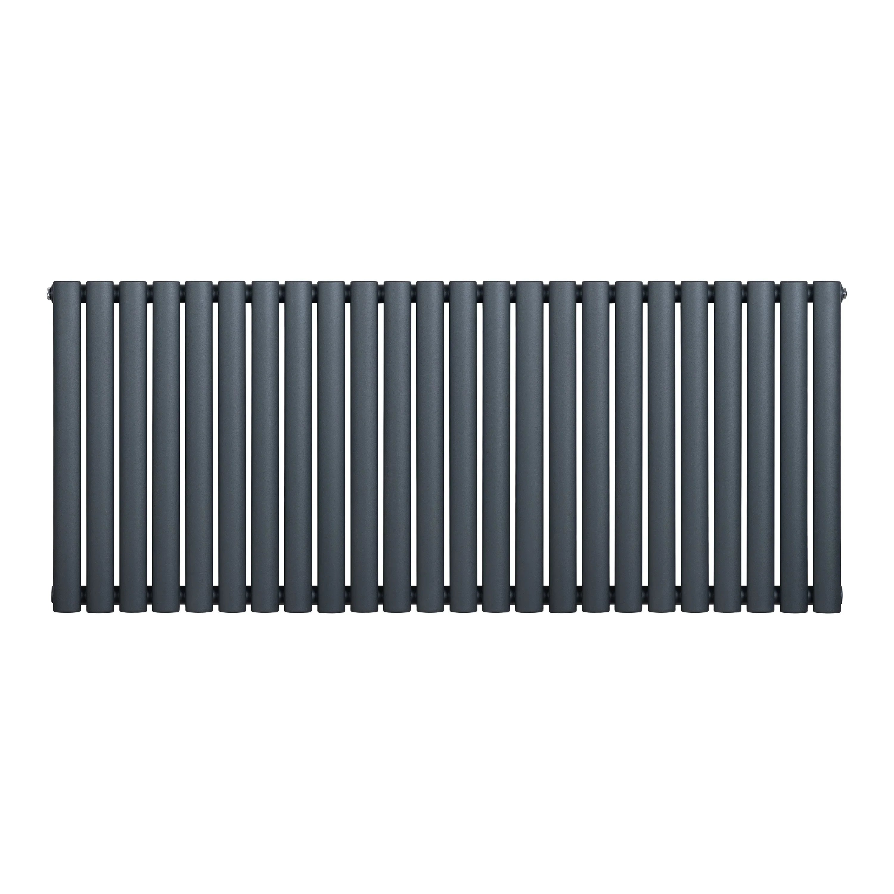 Oval Single Column Radiator - 600 x 1440mm - Anthracite Grey
