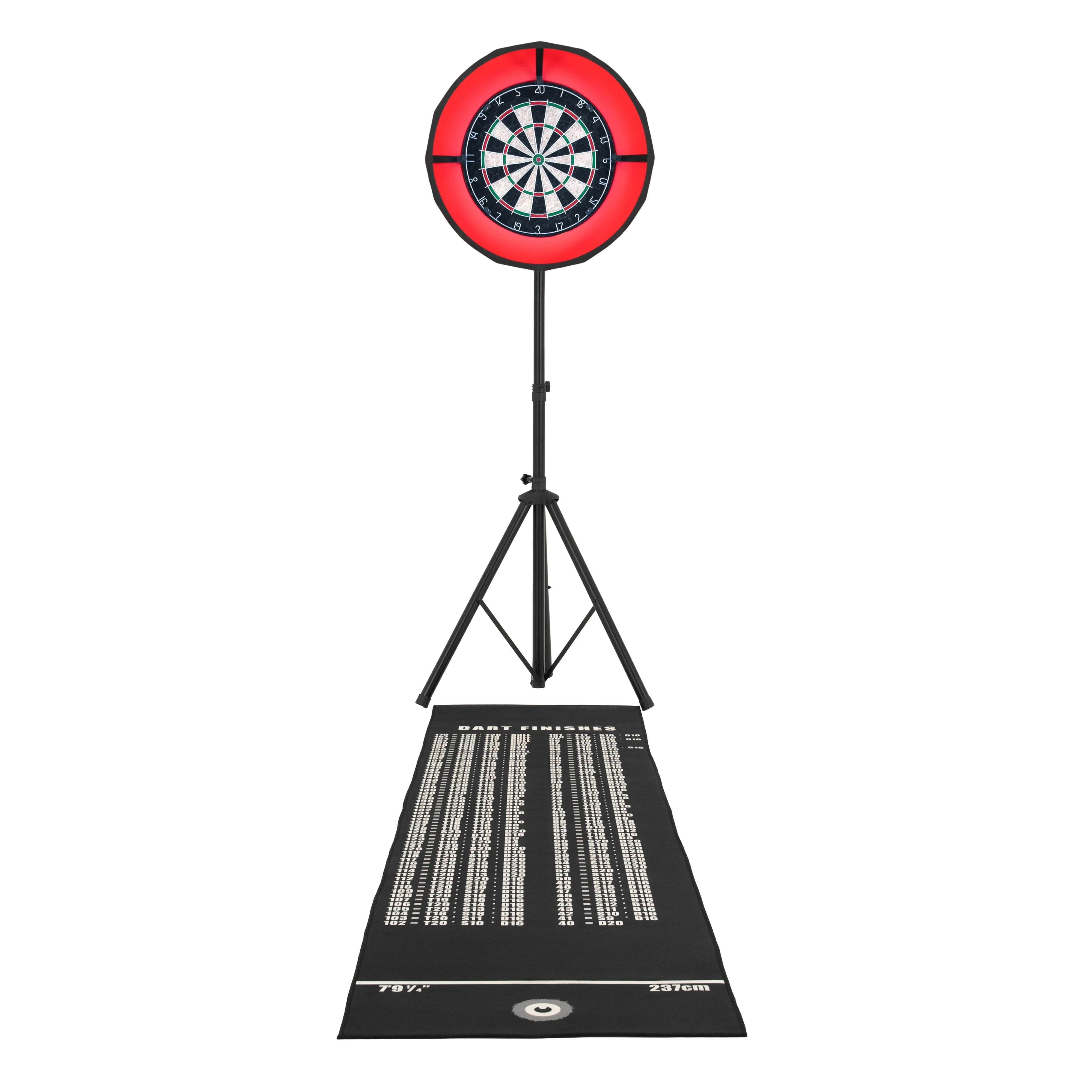 7-In-1 Oak Games Table, Darts Bundle & LED Light