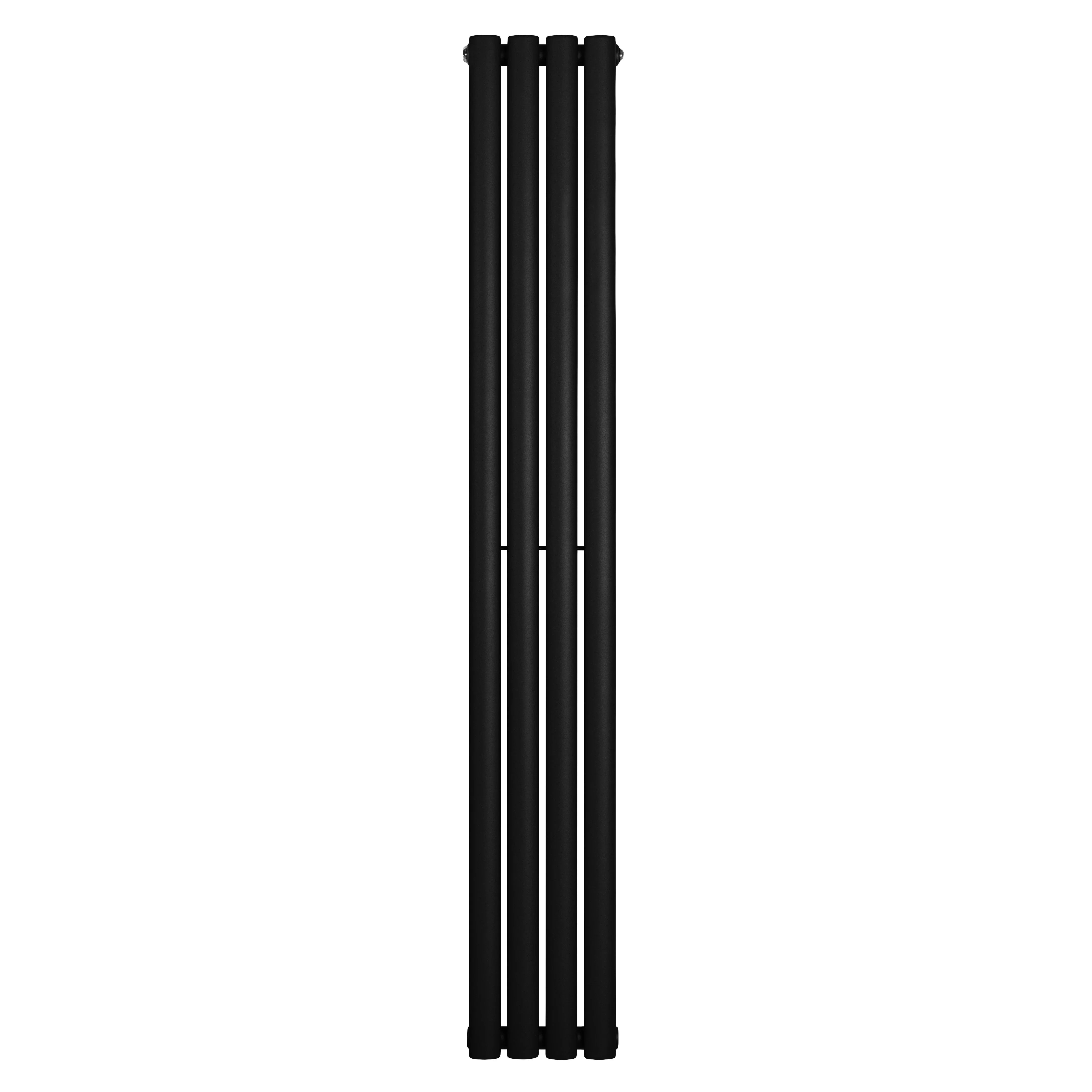 Oval Single Column Radiator - 1600 x 240mm - Black