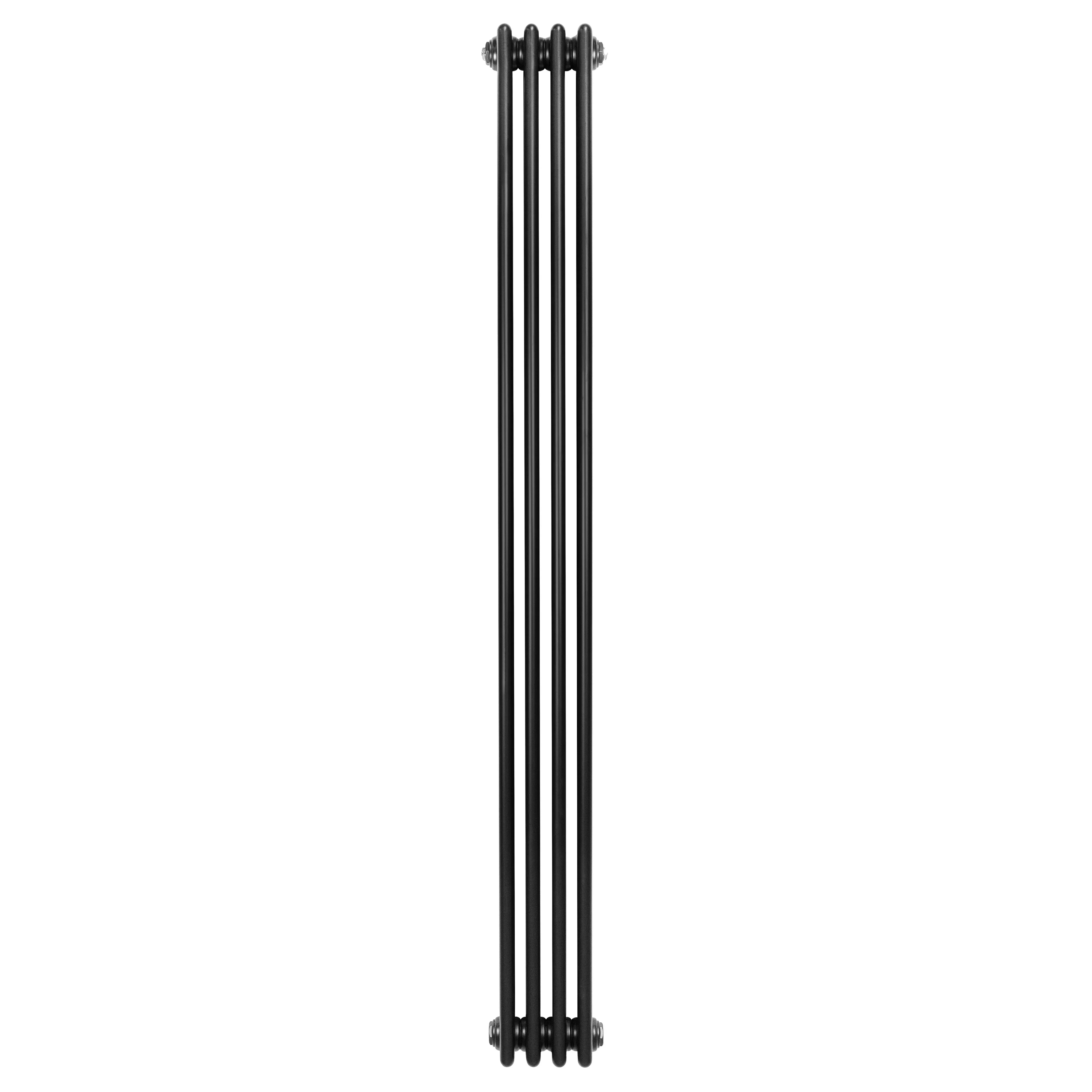Traditional 4 Column Radiator - 1800 x 200mm - Black