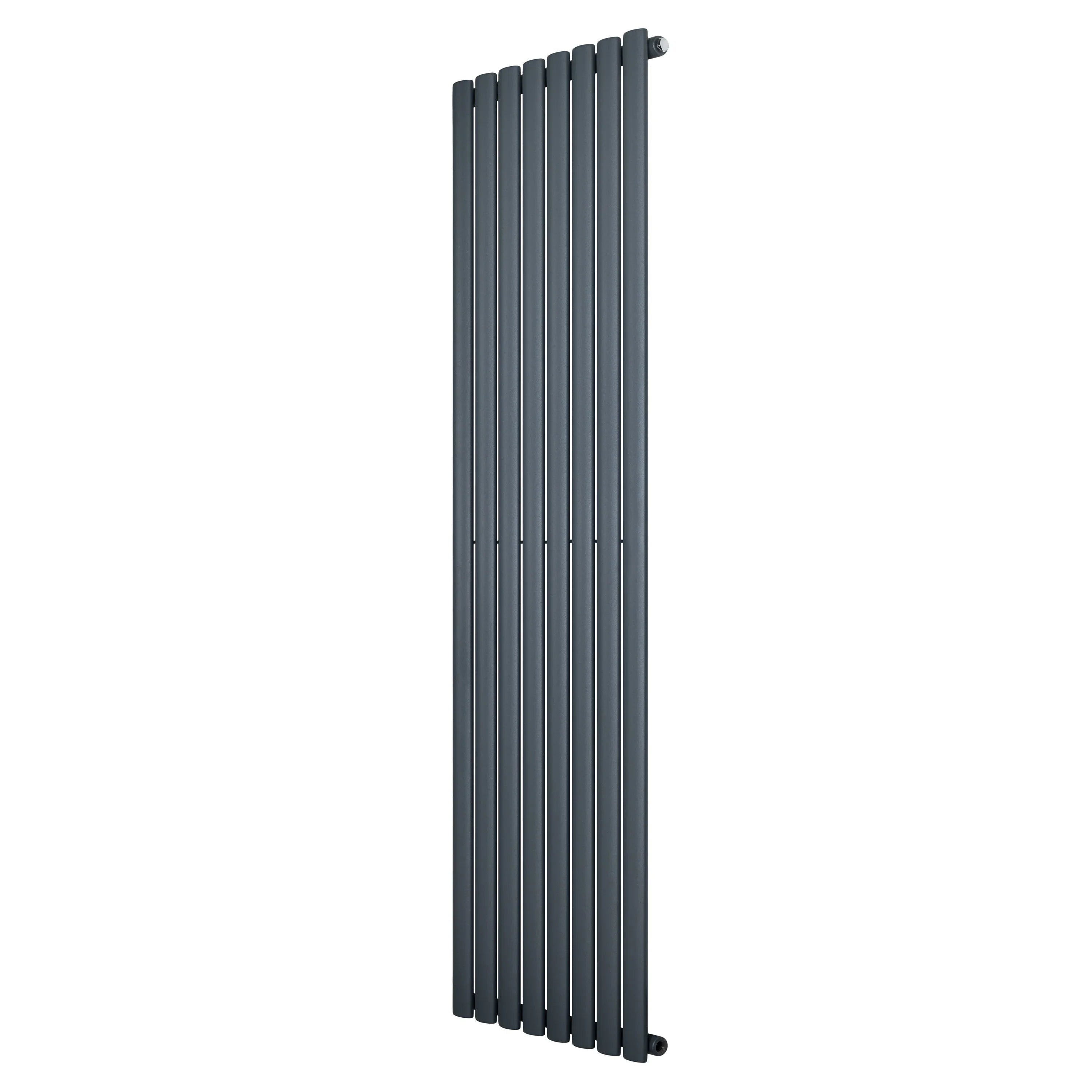 Oval Single Column Radiator - 1800 x 480mm - Anthracite Grey