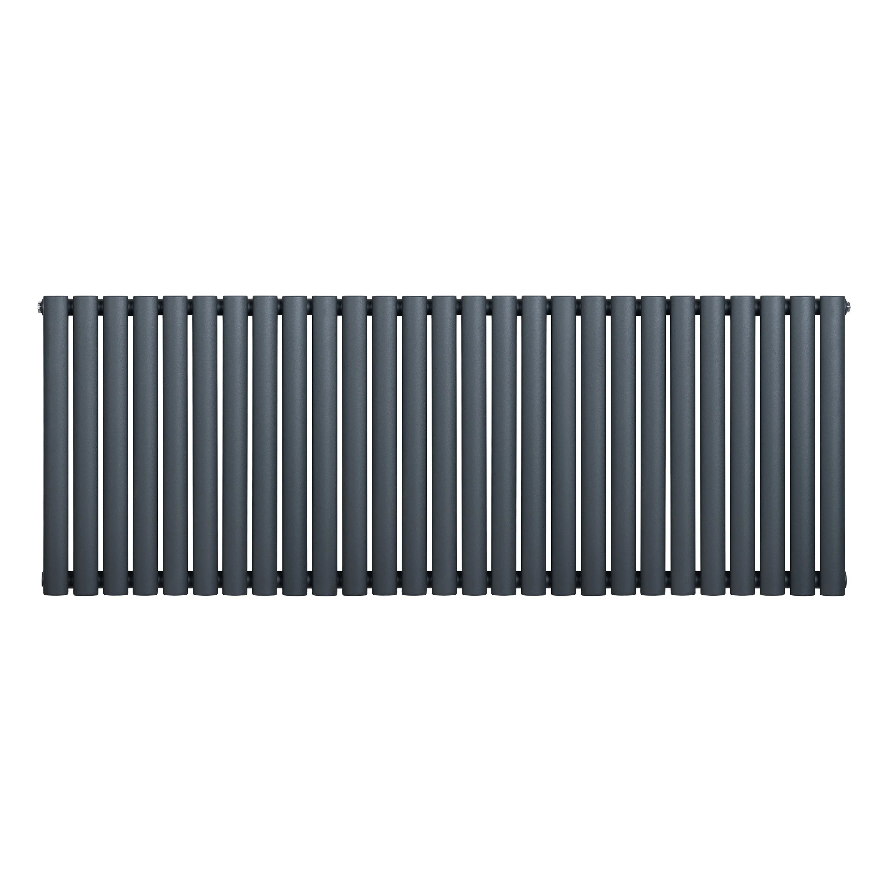 Oval Single Column Radiator - 600 x 1620mm - Anthracite Grey