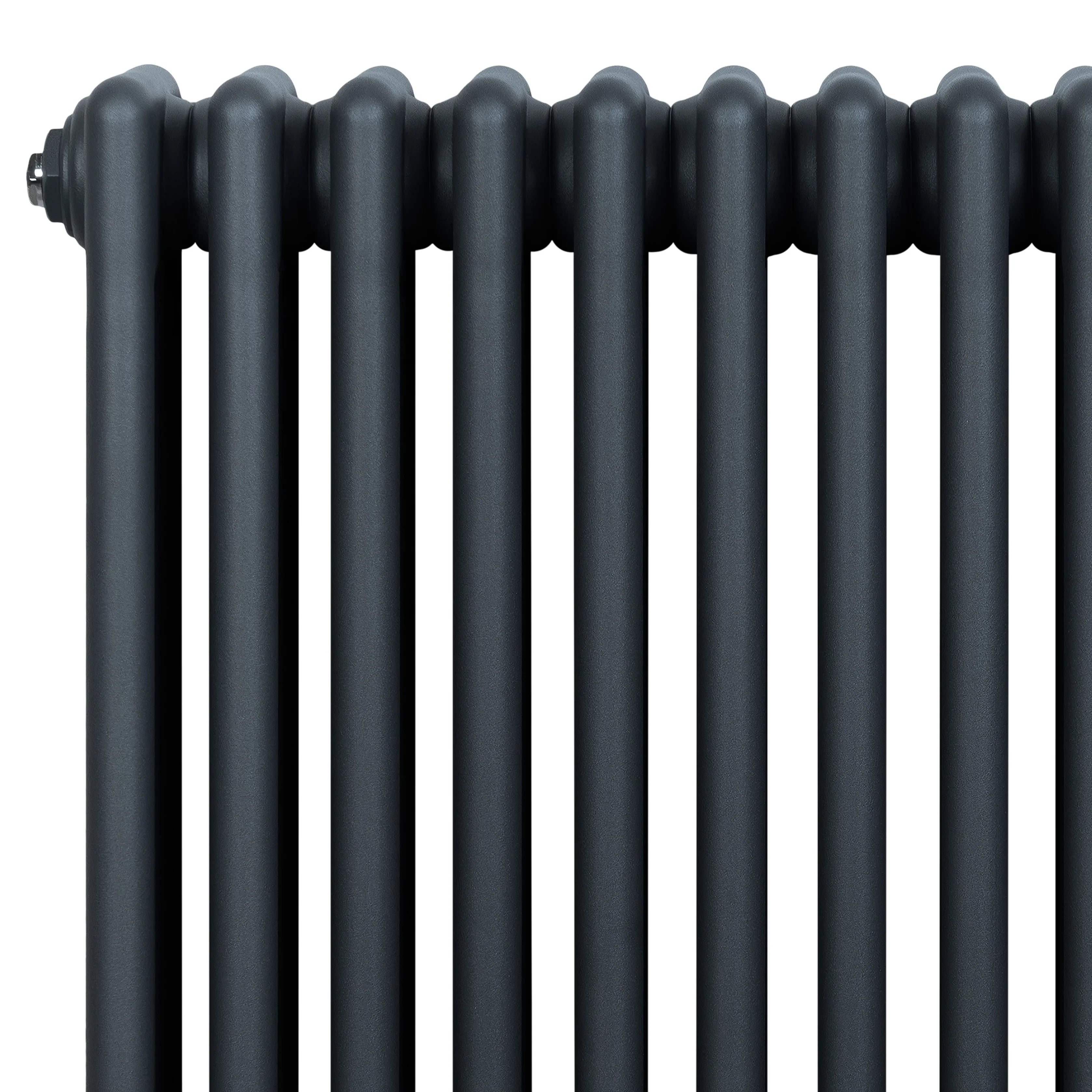 Traditional 4 Column Radiator - 600 x 605mm - Anthracite Grey