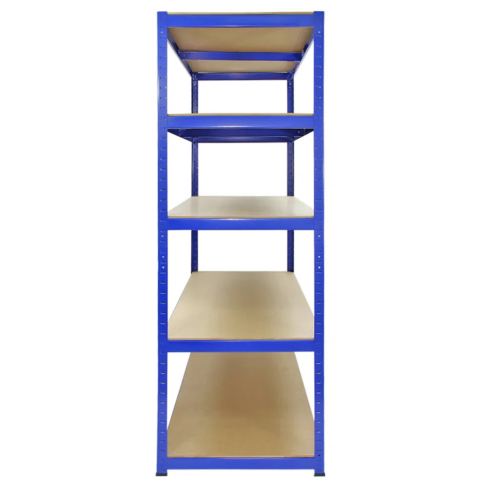 Monster Racking T-Rax Strong Storage Shelves, Blue, 120cm W, 60cm D, Set of 9