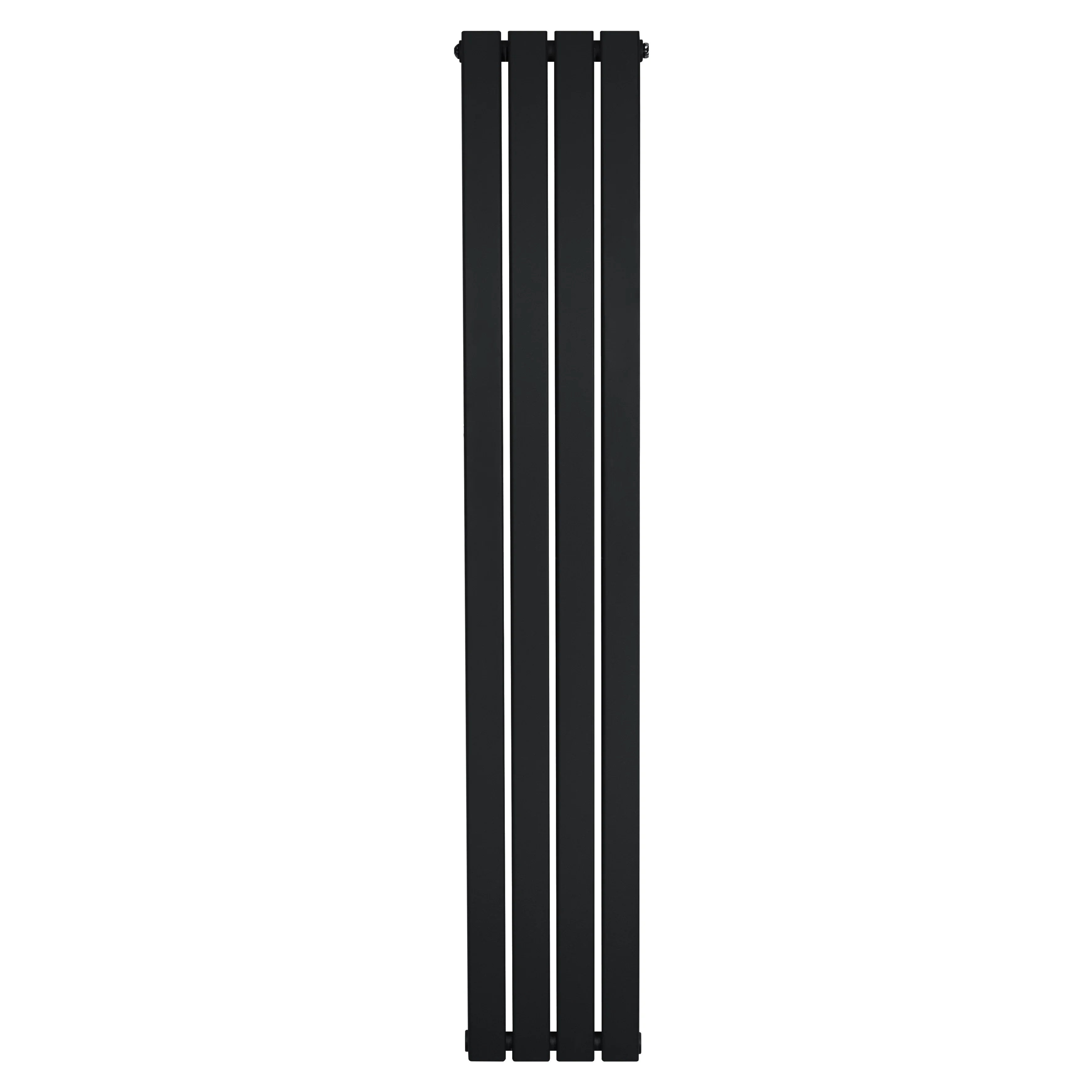 Flat Single Column Radiator - 1600 x 280mm - Black