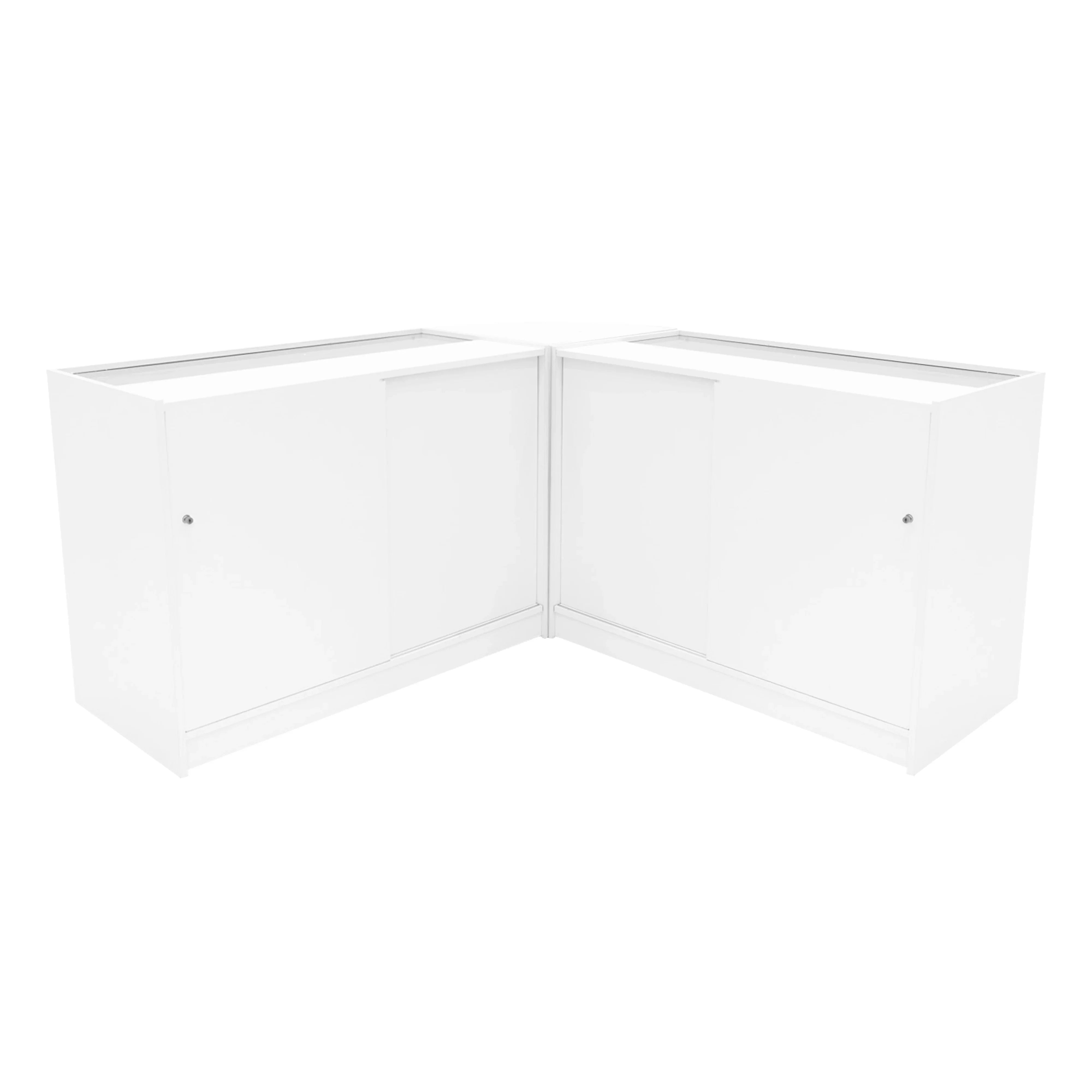 Demeter LED Shop Counter Set K1200, B1200 & LM60 - White