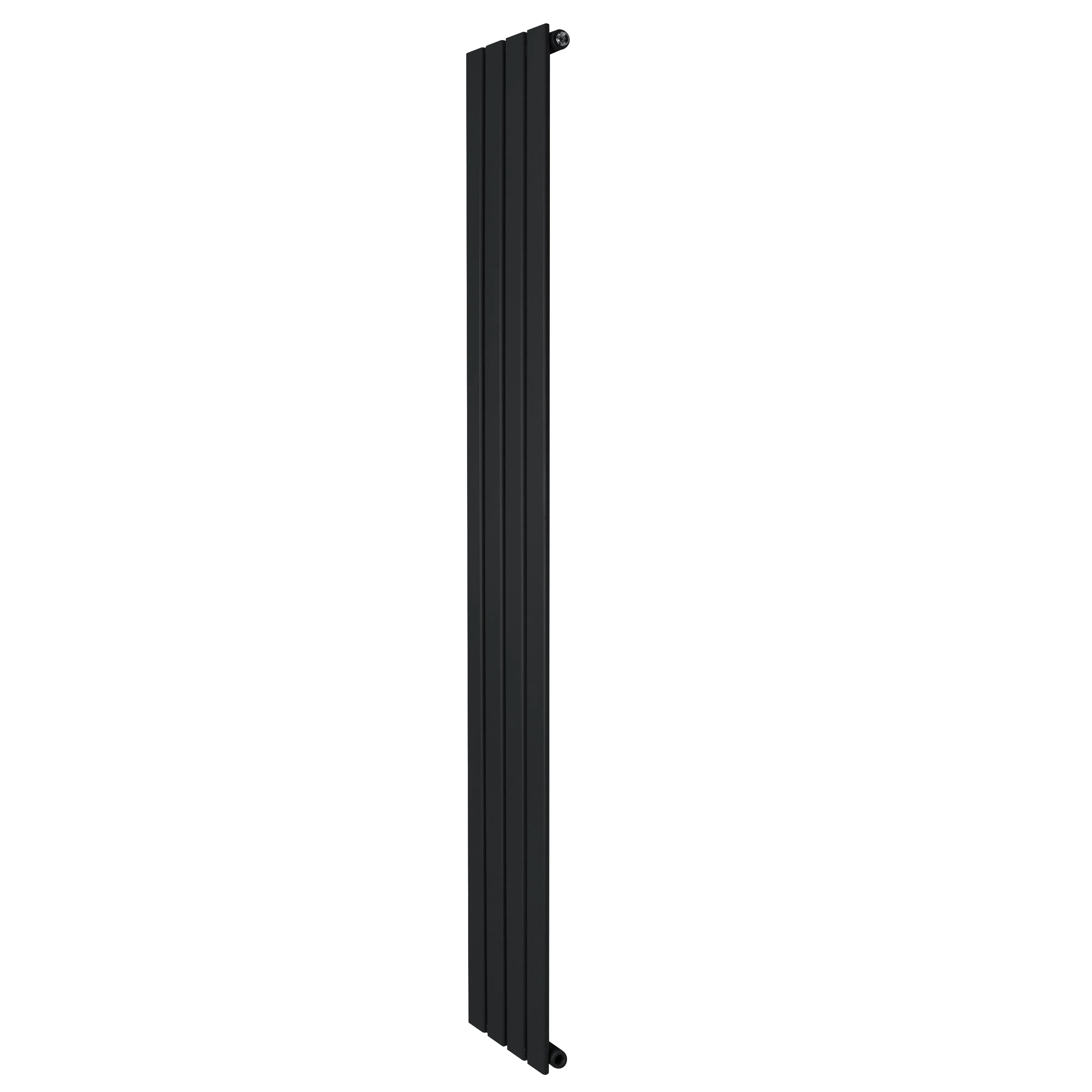 Flat Single Column Radiator - 1800 x 280mm - Black