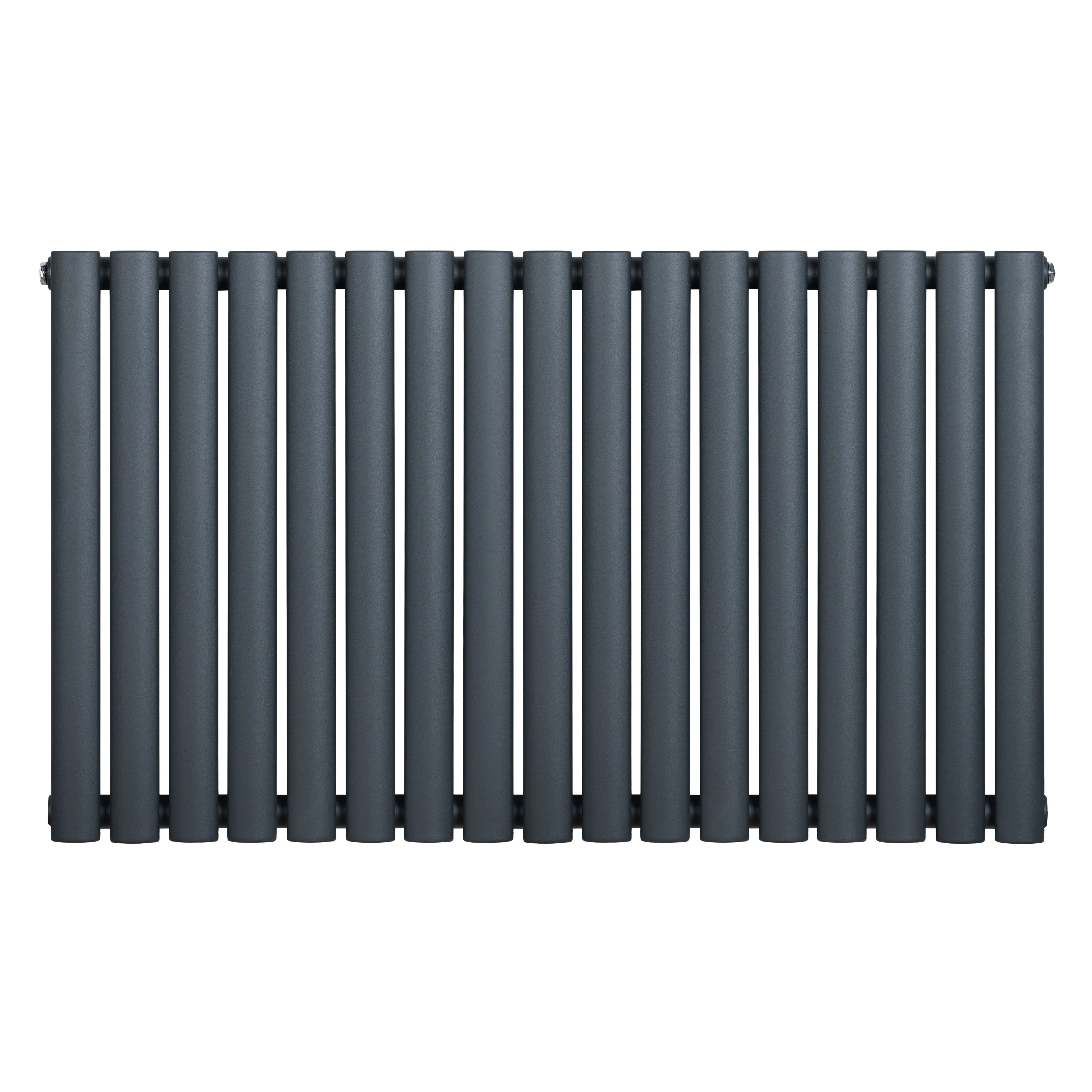 Oval Single Column Radiator - 600 x 1020mm - Anthracite Grey