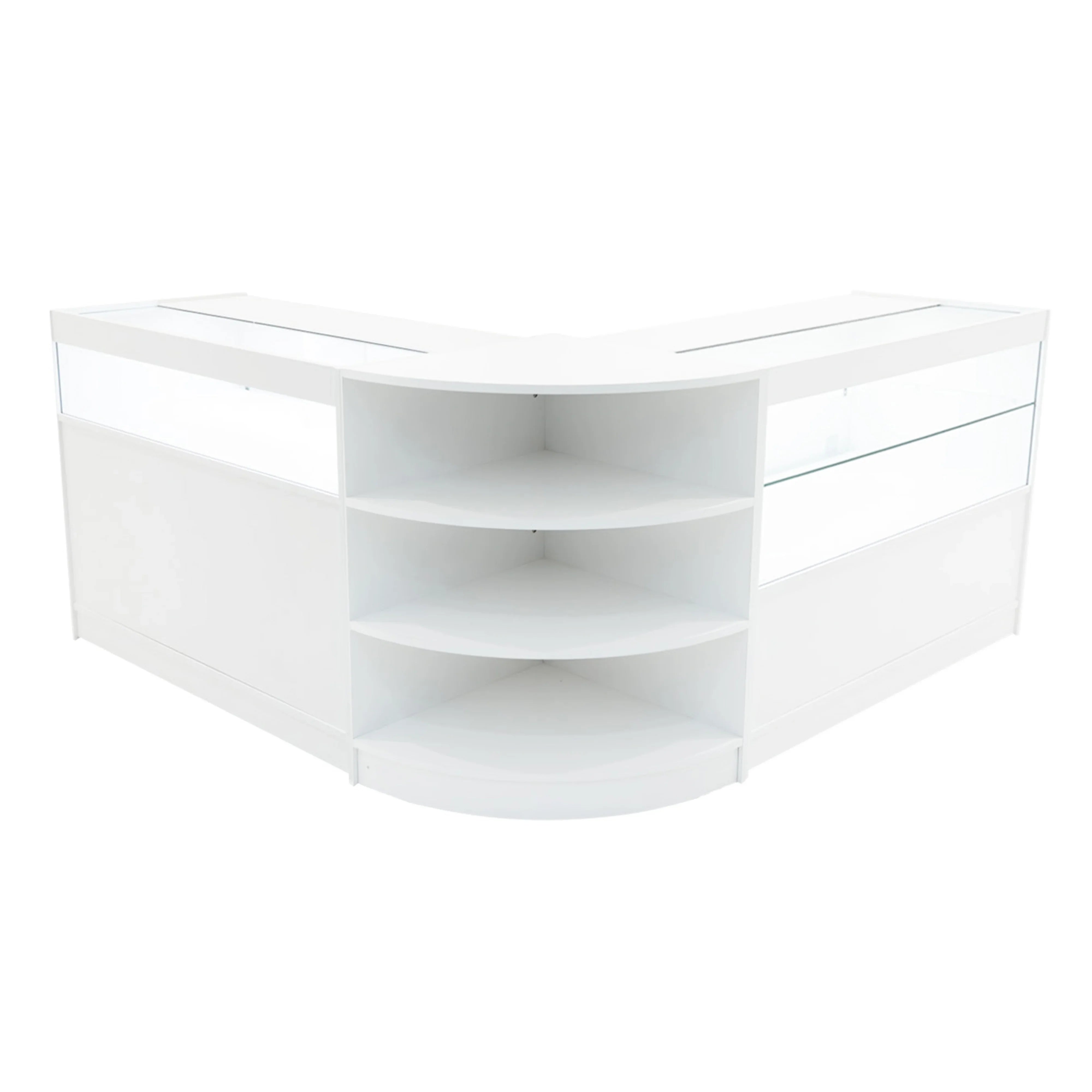 Harmonia LED Shop Counter Set B1200, C1200 & LM60 - White