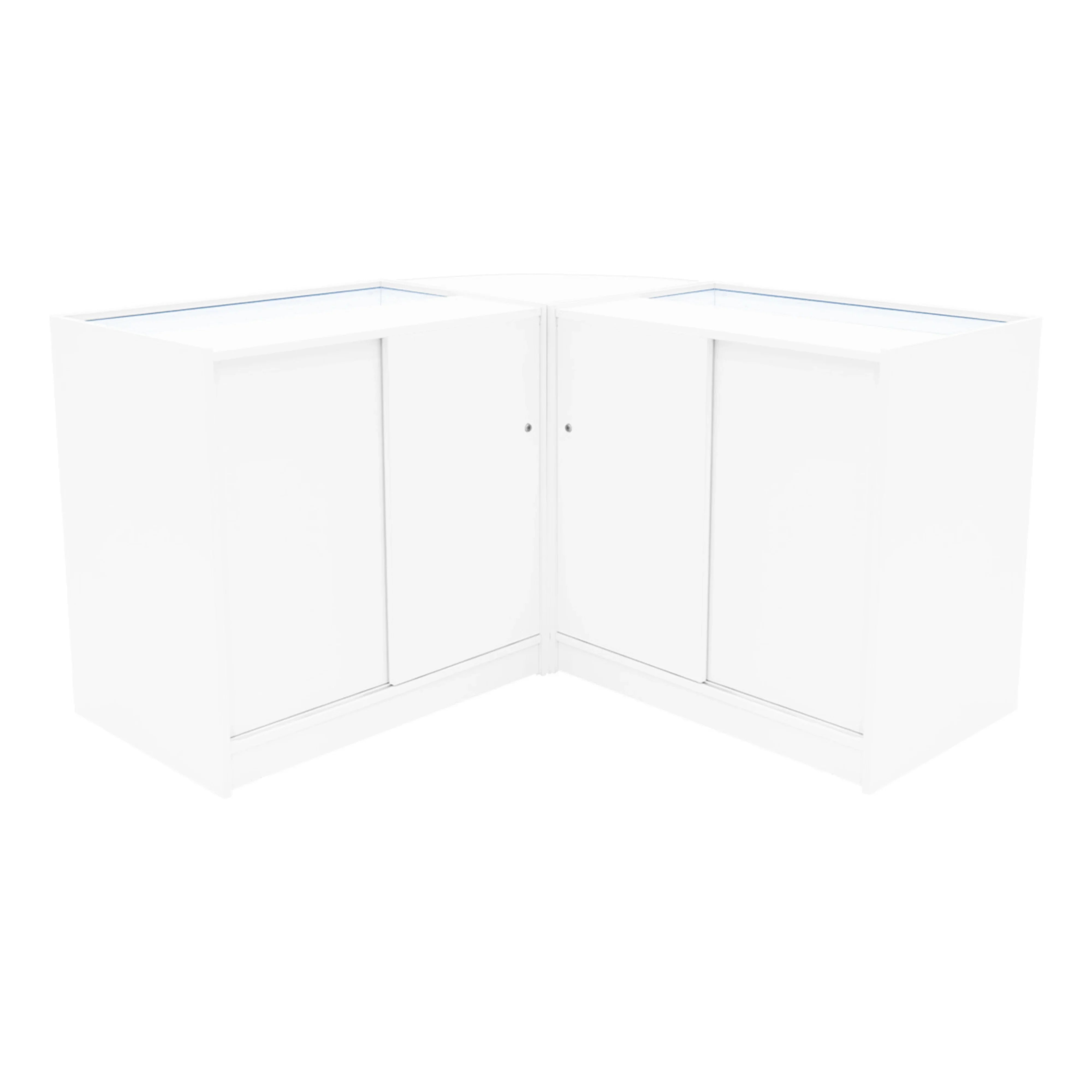 Harmonia LED Shop Counter Set B900, C900 & LM60 - White