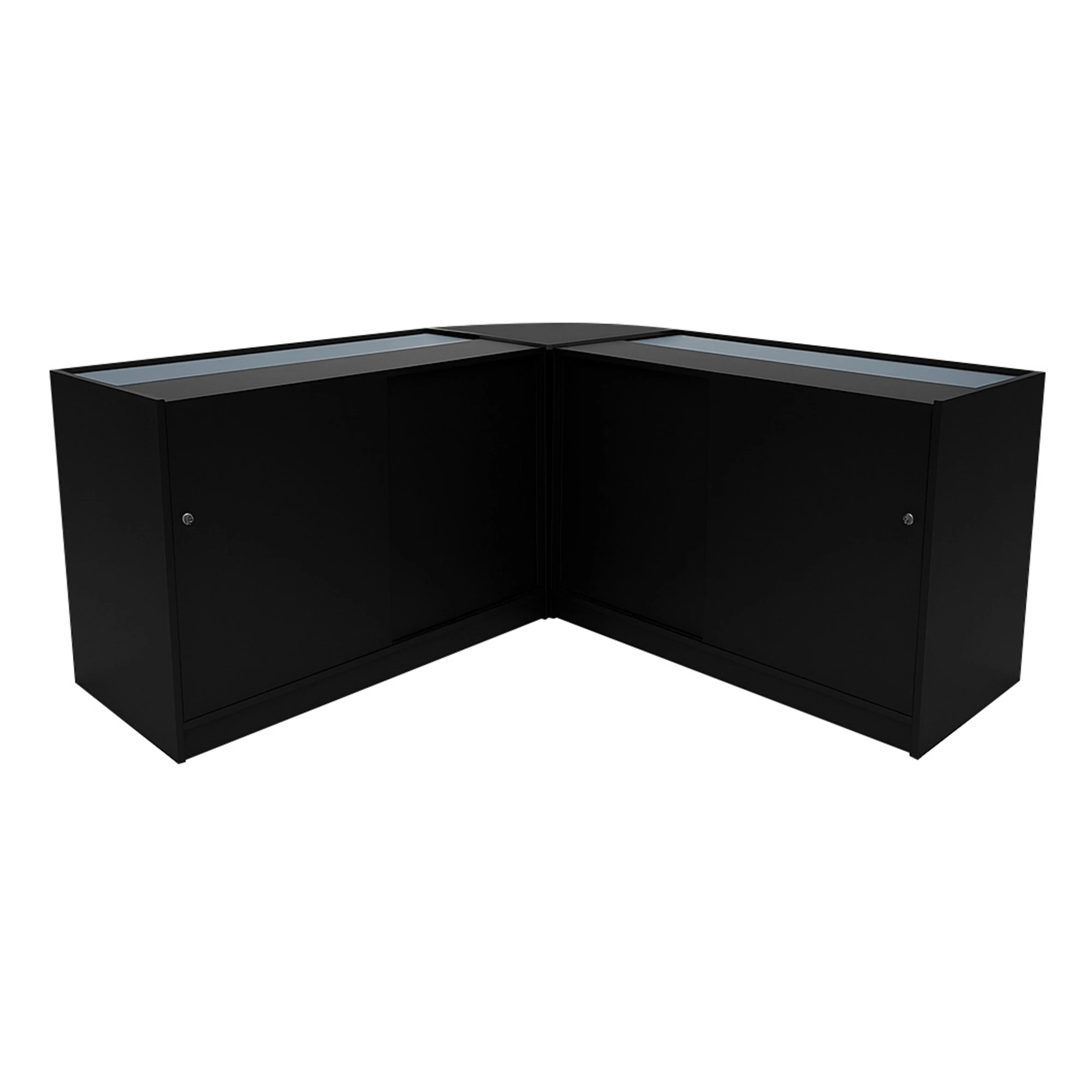 Demeter LED Shop Counter Set K1200, B1200 & LM60 - Black