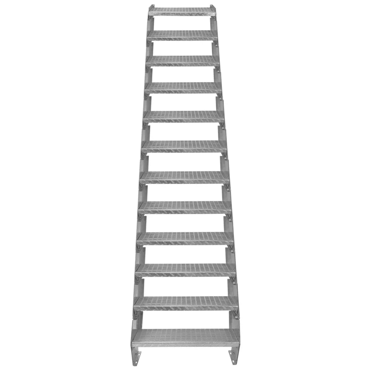 Adjustable 12 Section Galvanised Staircase - 600mm Wide