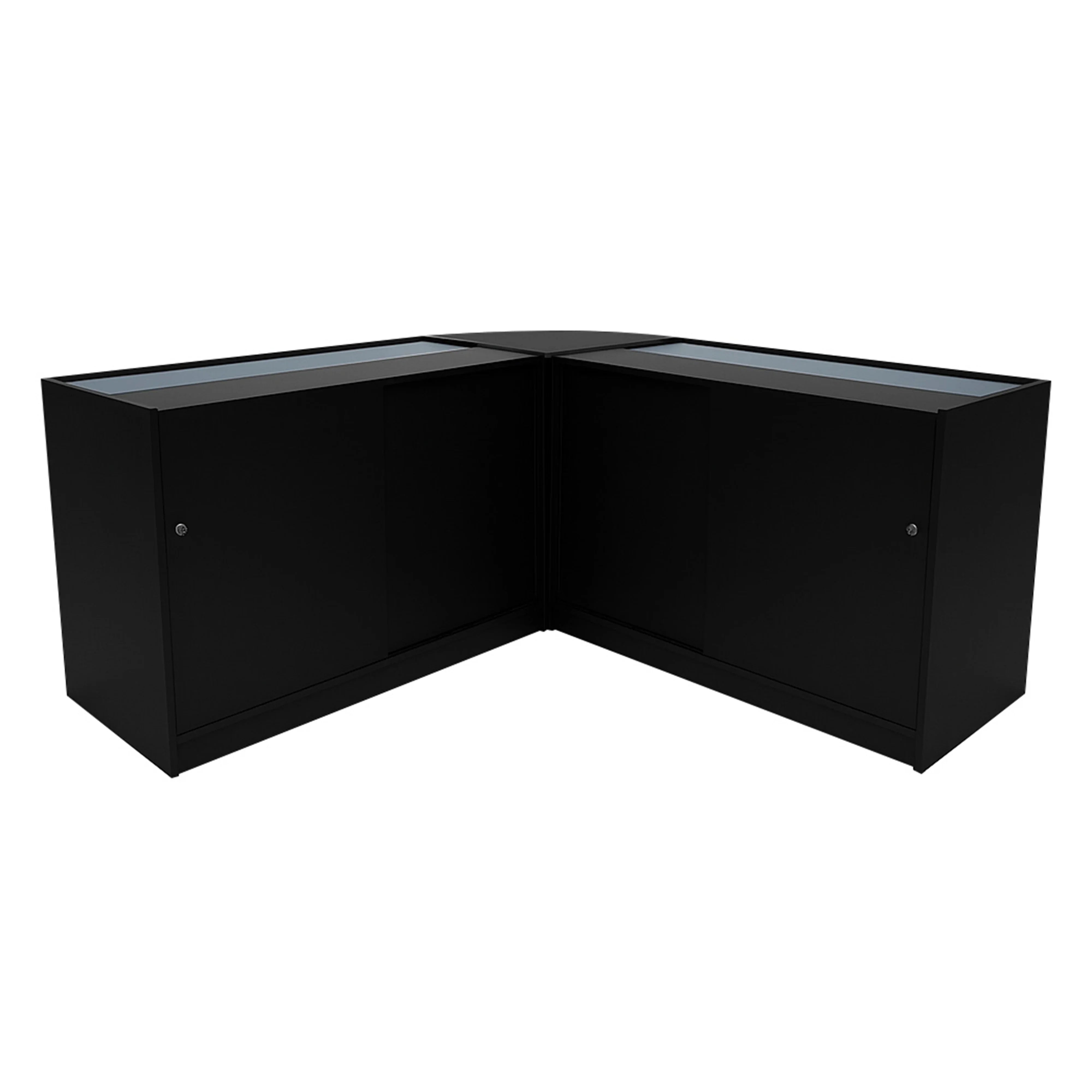 Demeter LED Shop Counter Set K1500, B1500 & LM60 - Black