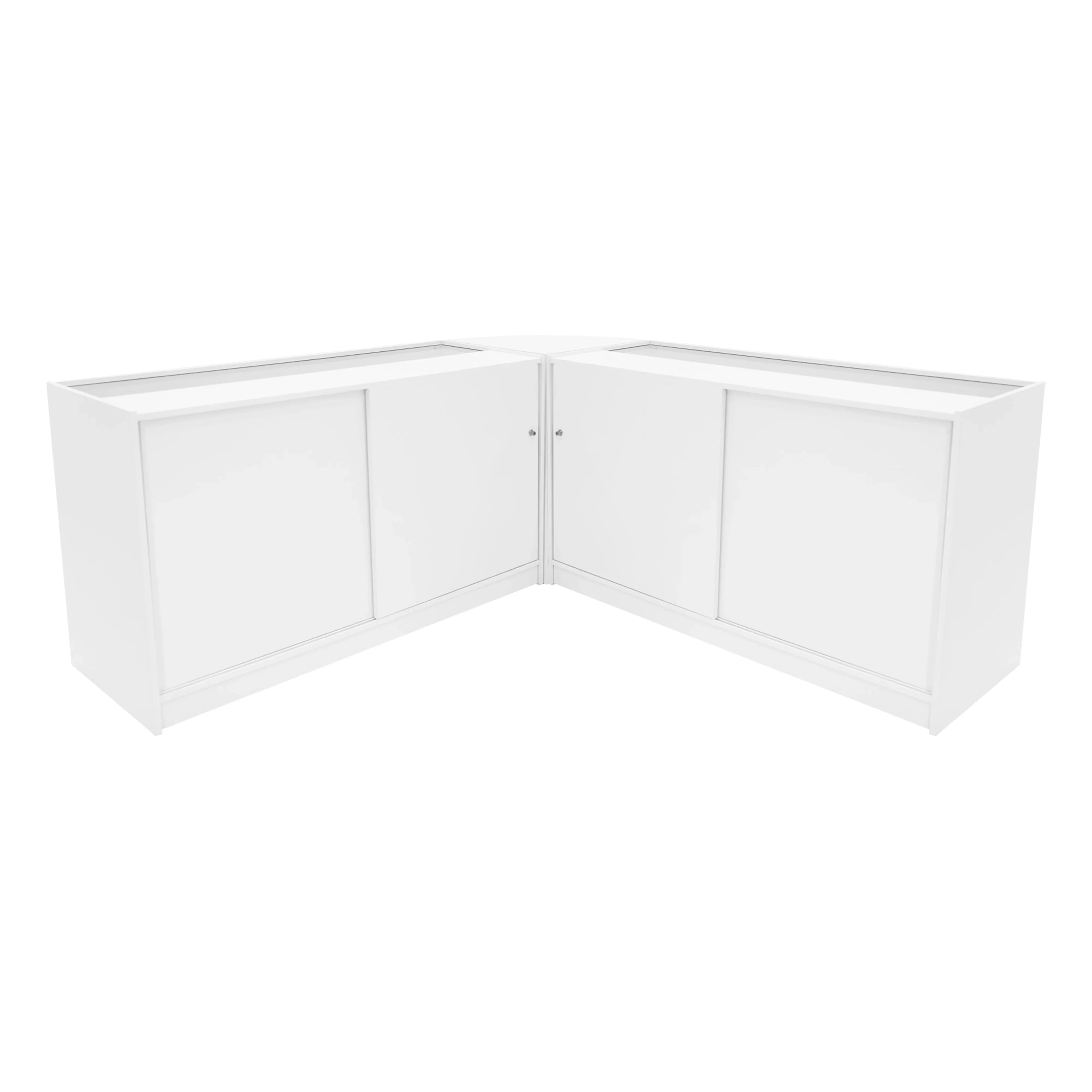 Demeter LED Shop Counter Set K1500, B1500 & LM60 - White