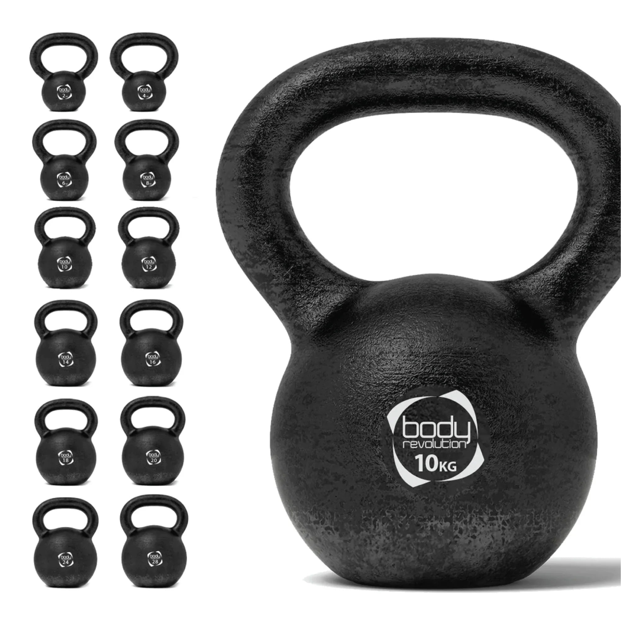 Body Revolution 10 kg Cast Iron Kettlebells