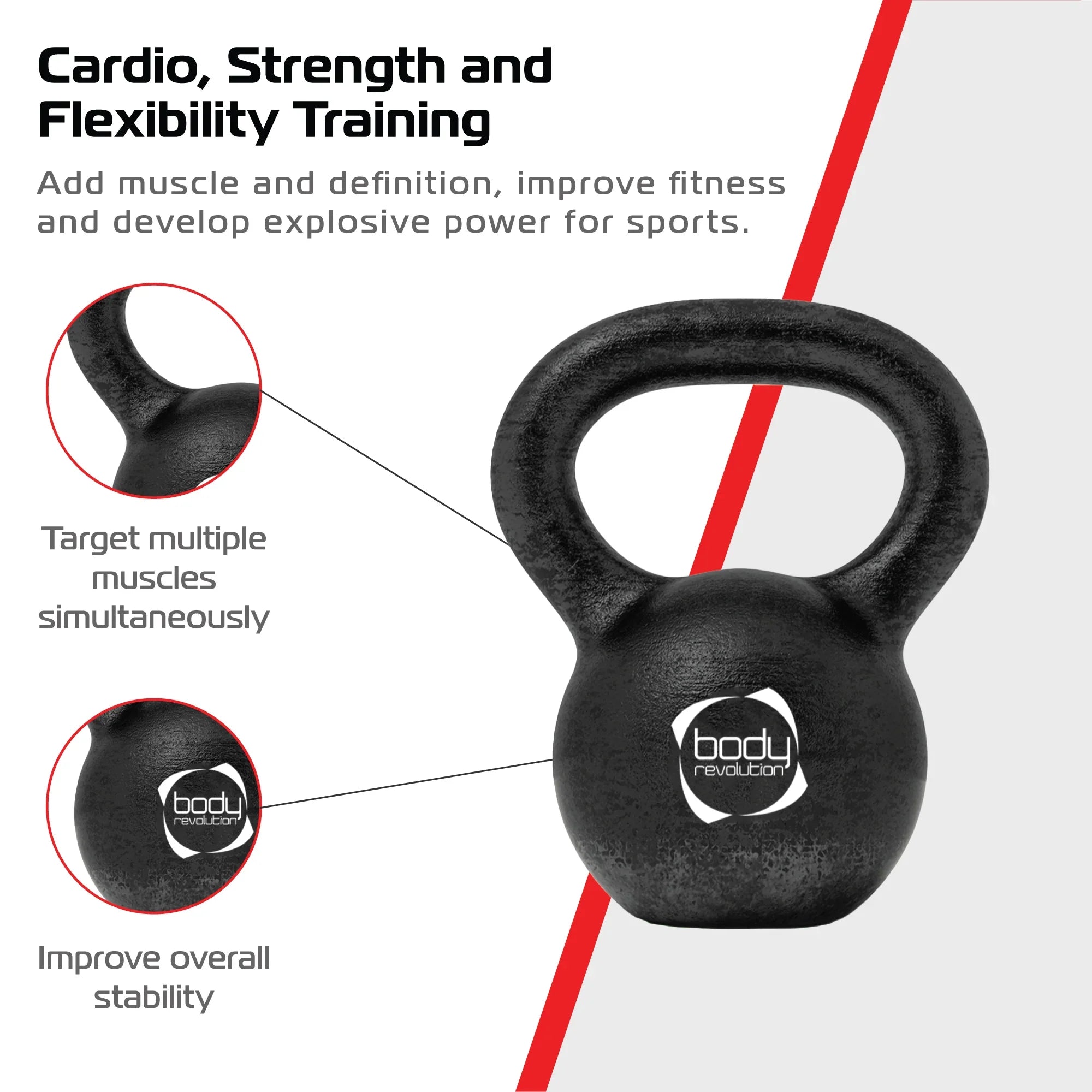 Body Revolution 10 kg Cast Iron Kettlebells