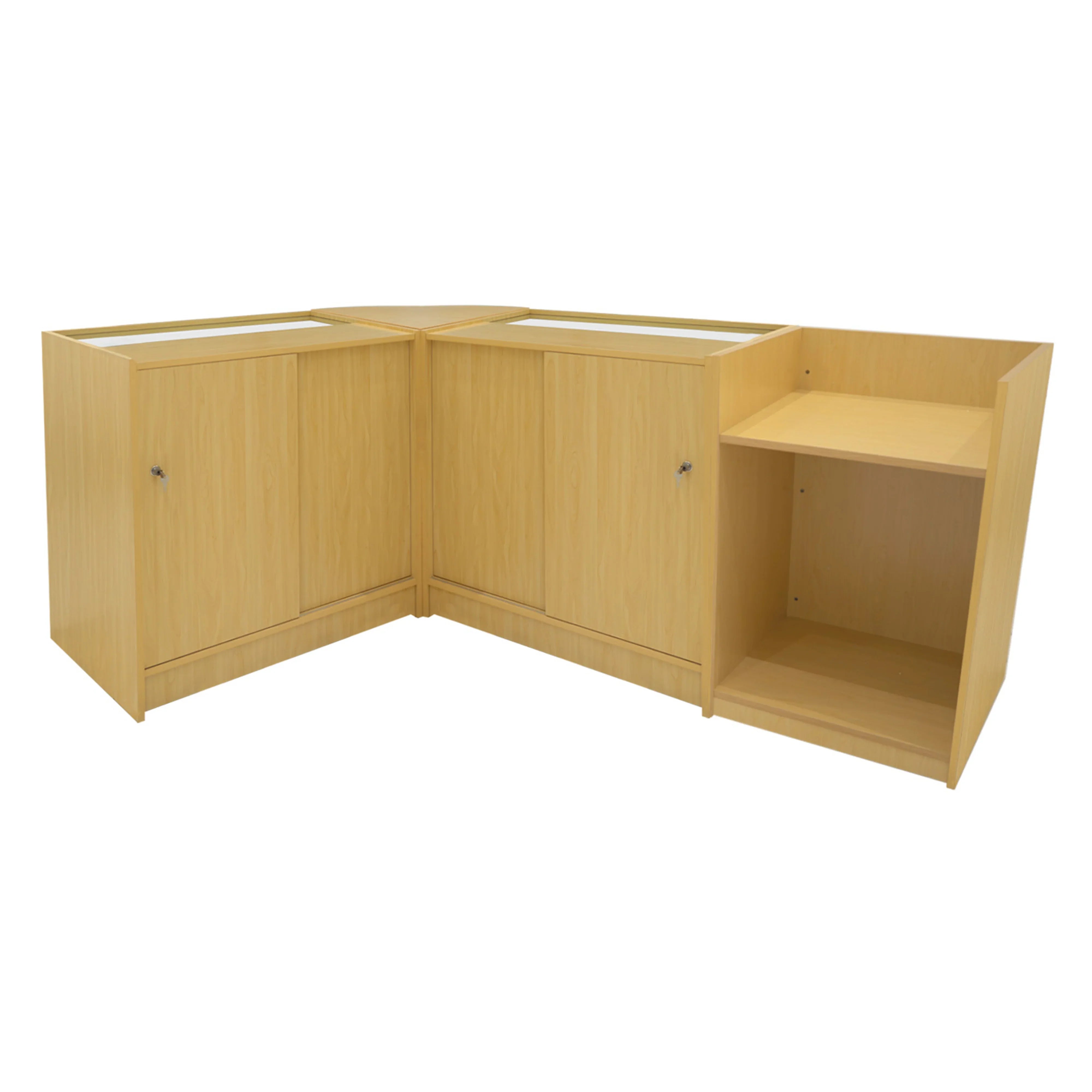 Europa LED Shop Counter Set B900, C900, TB60 & LM60 - Maple