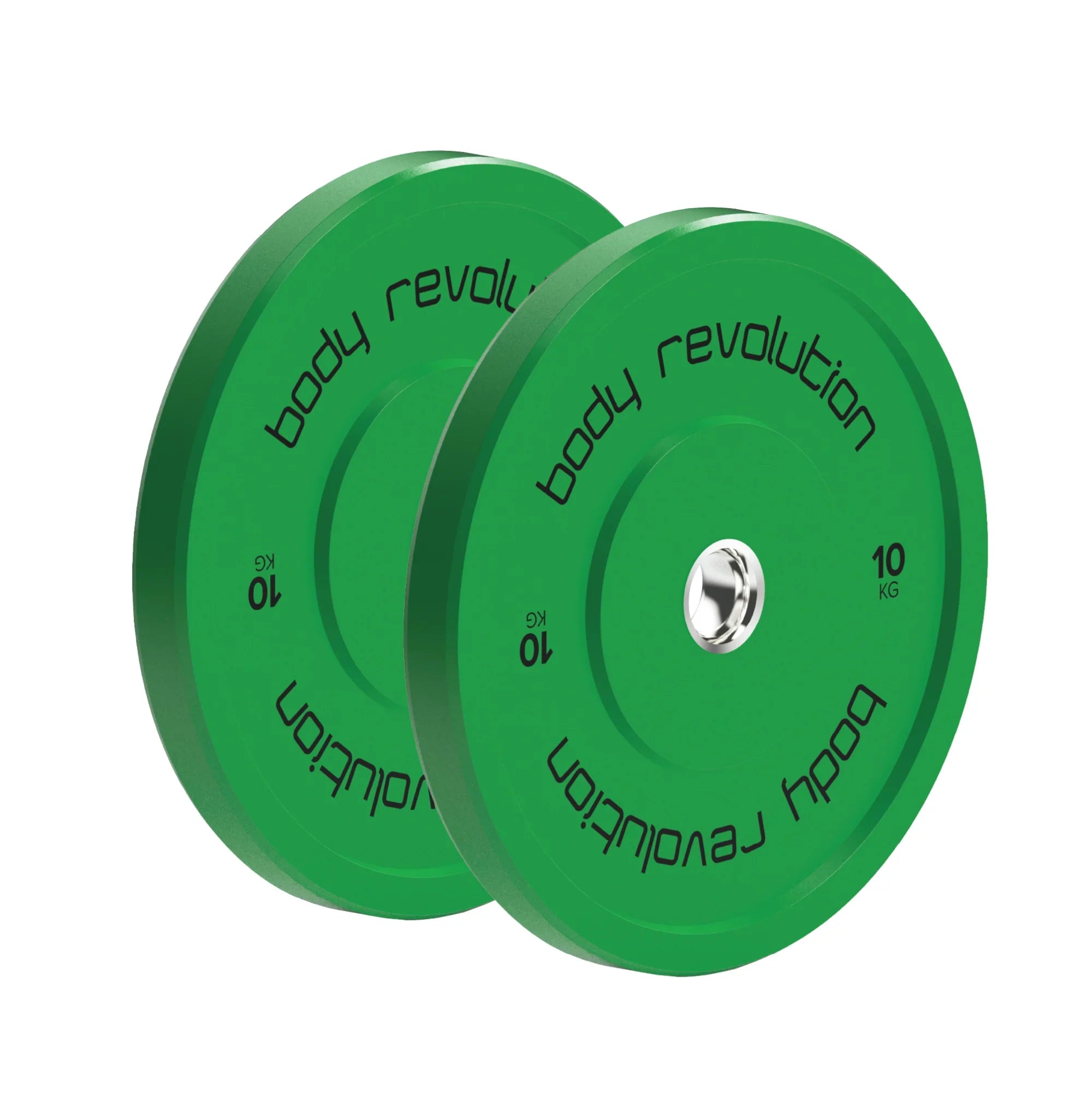 Body Revolution 2 x 10Kg Green Olympic Bumper Plates