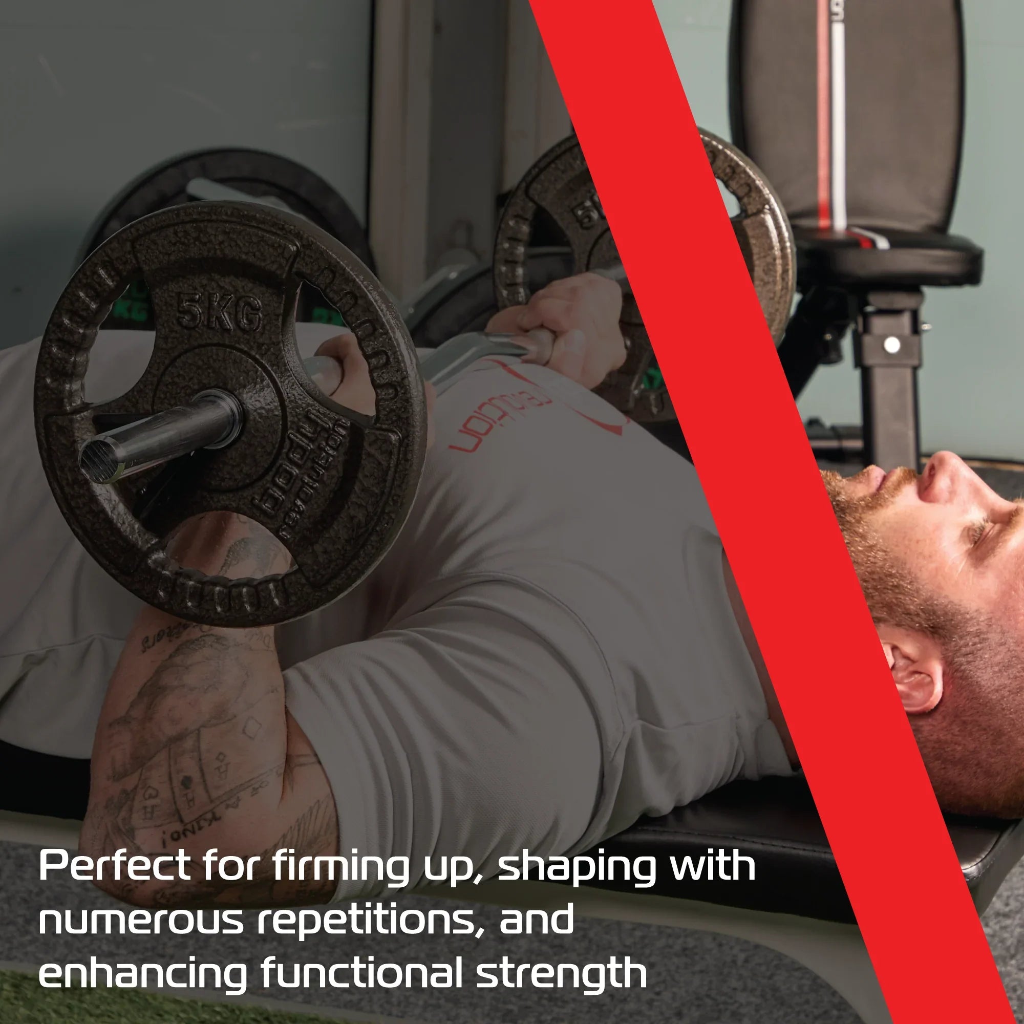 2x 20kg Cast Iron Weight Plates - 1" Standard Tri Grip