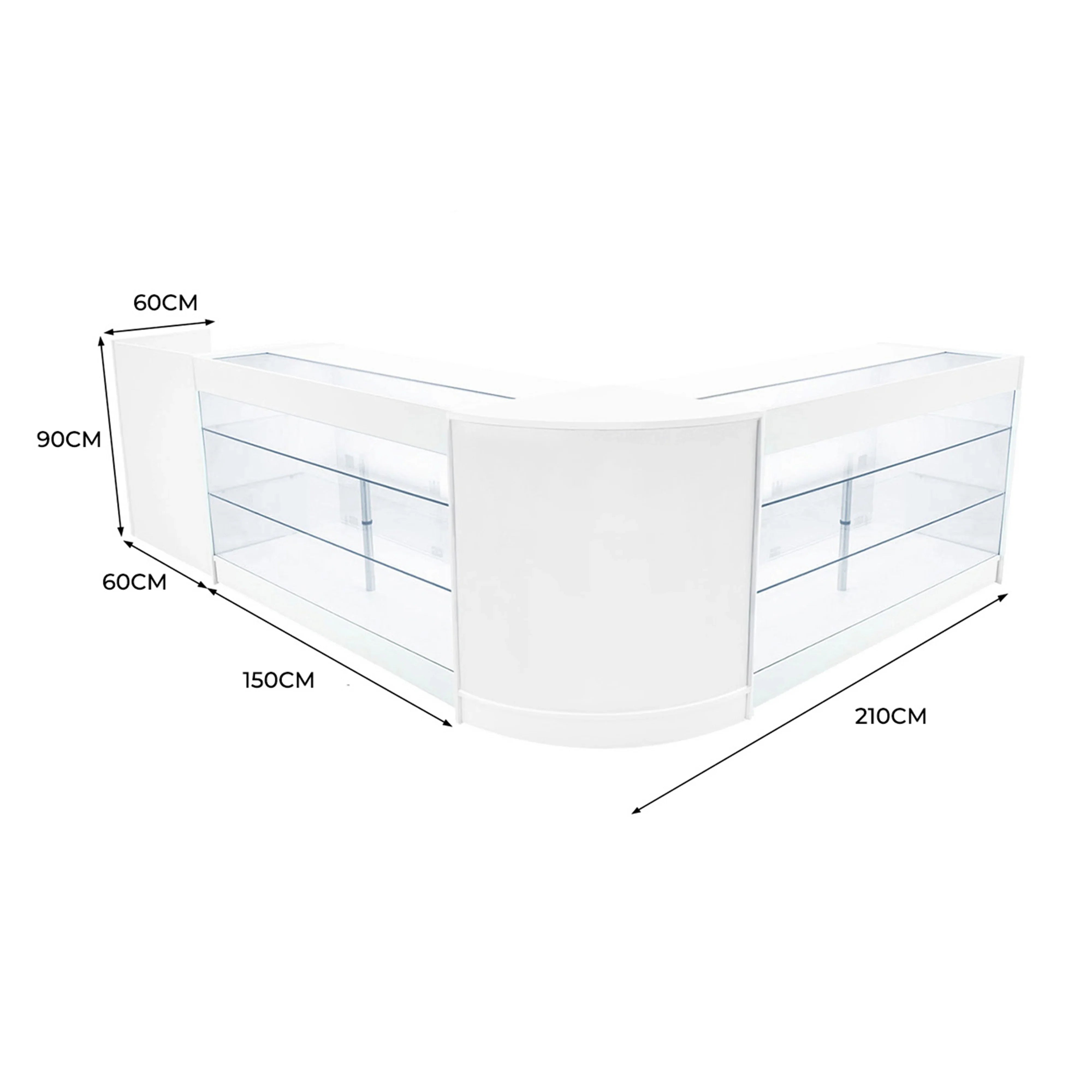 Aries LED Shop Counter Set CM60, TB60 & 2 x K1500 - White