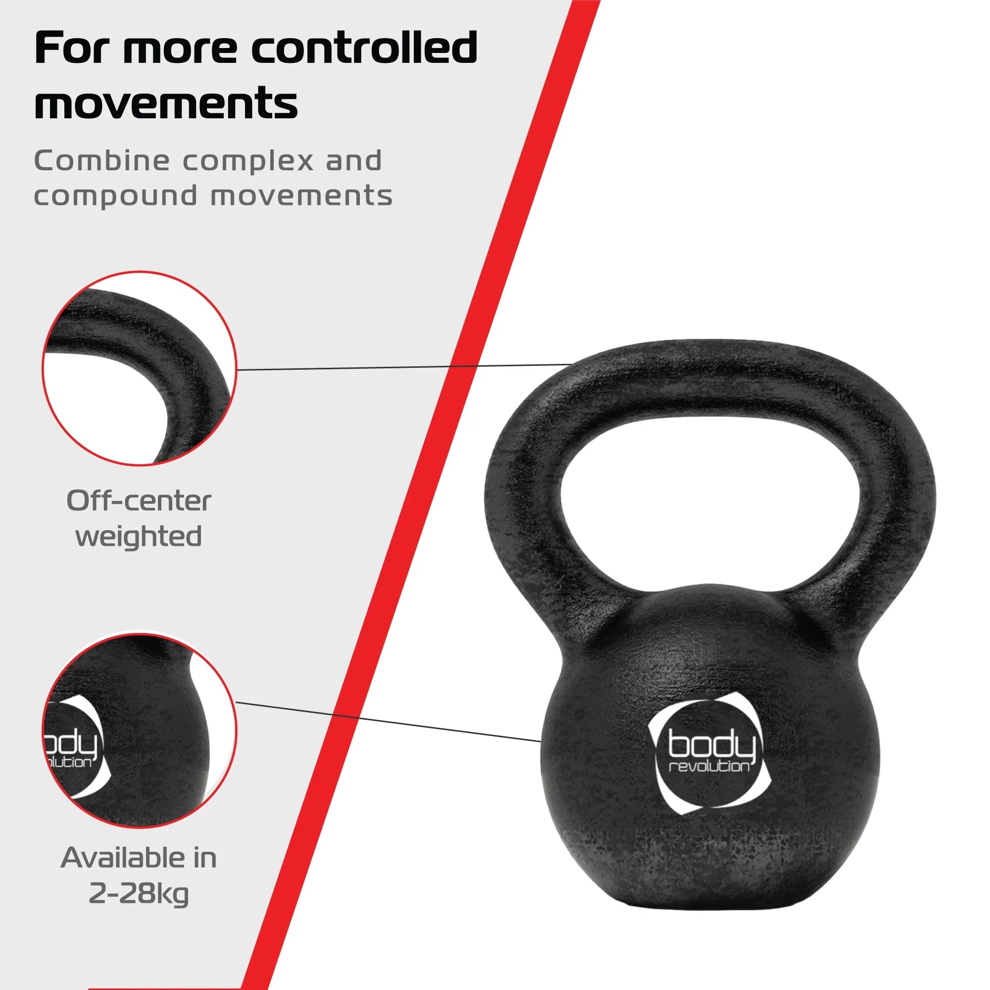 Body Revolution 14 kg Cast Iron Kettlebells