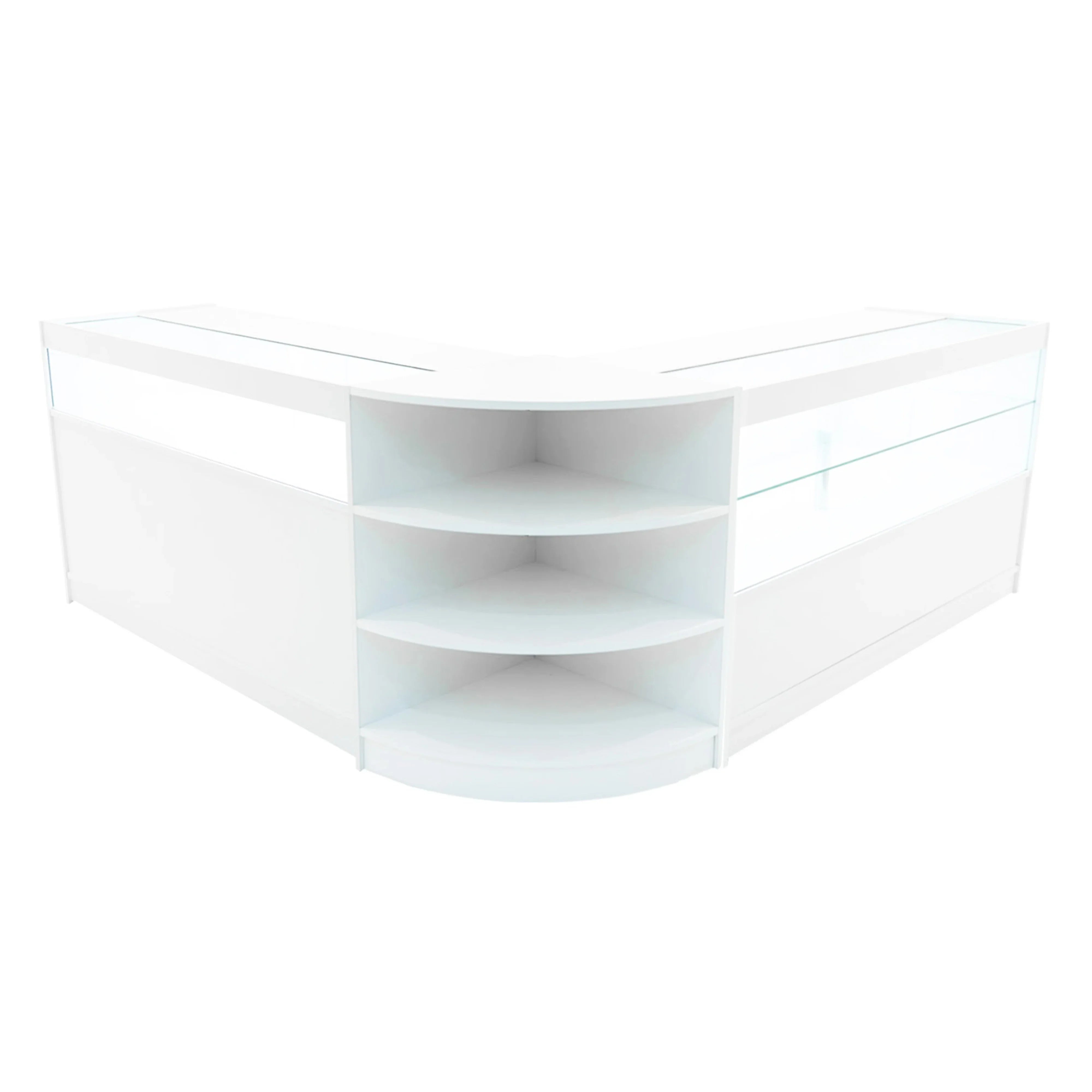 Harmonia LED Shop Counter Set B1500, C1500 & LM60 - White