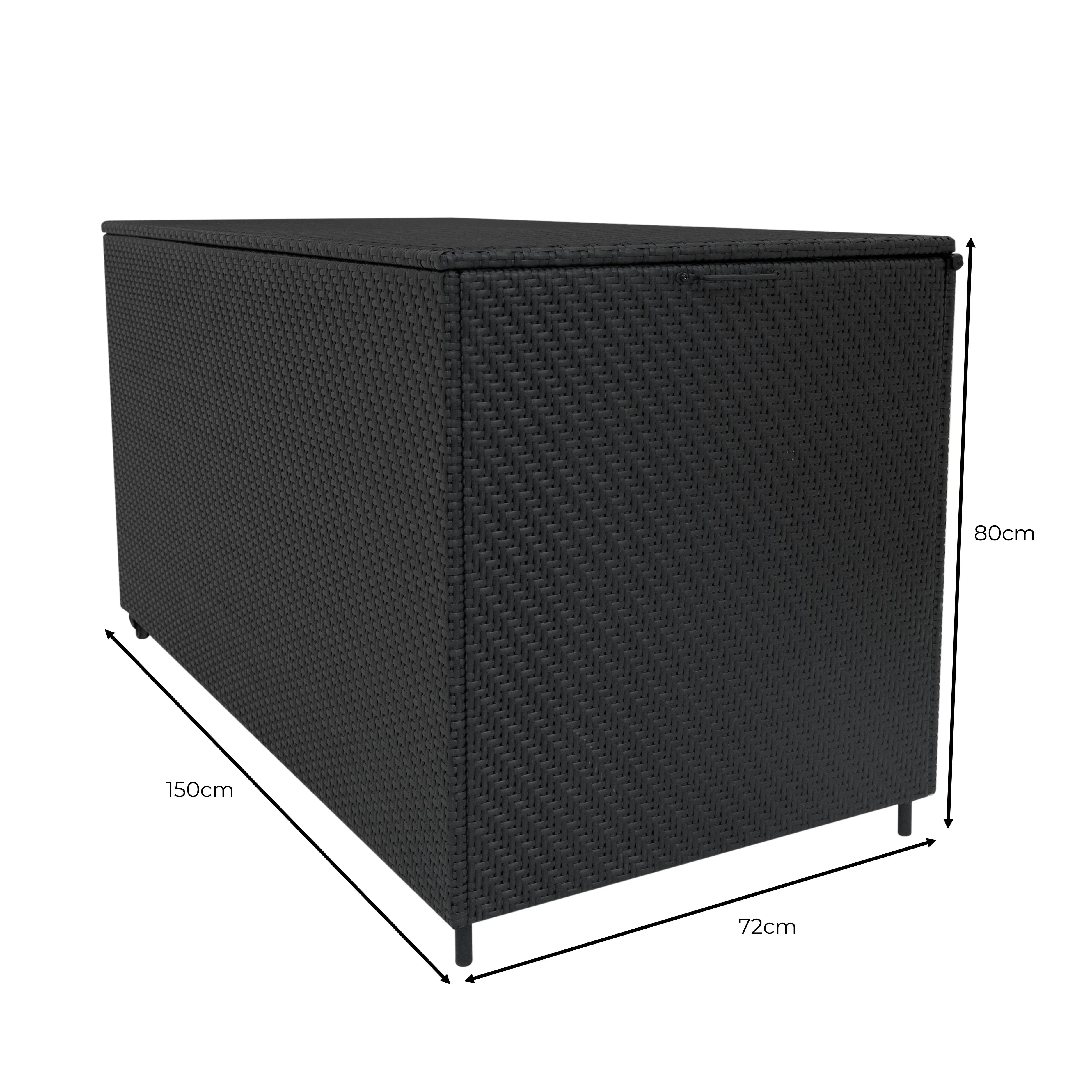 Rattan Storage Box 700L - Black