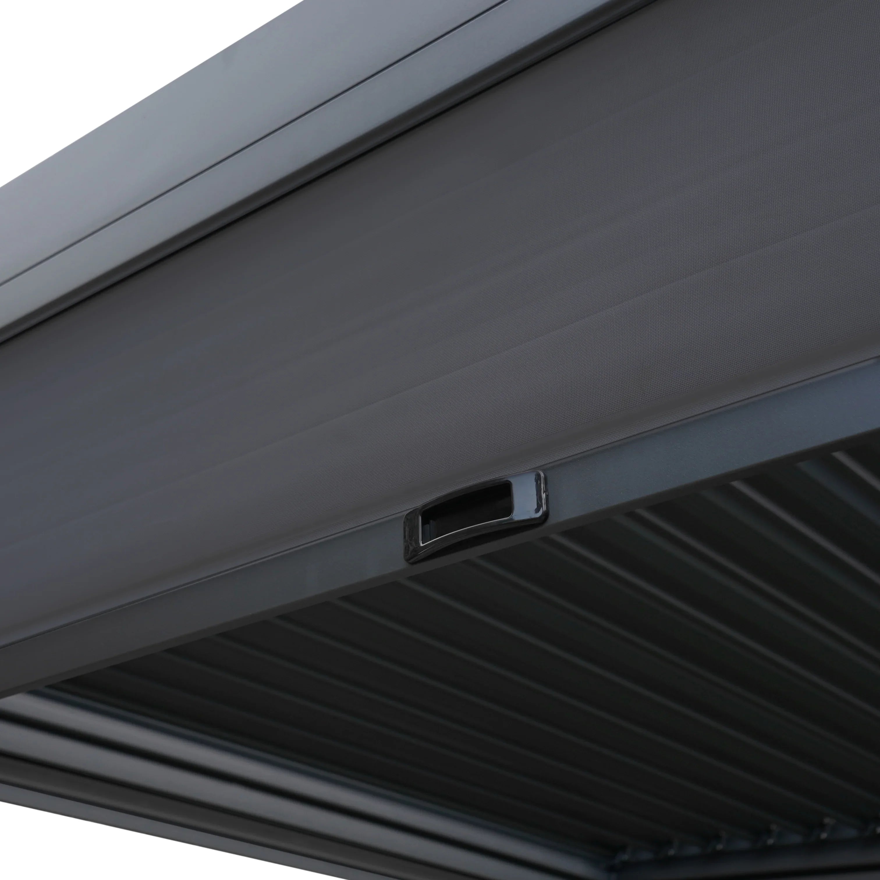Aluminium Pergola With Anthracite Blinds & LED Lights - 3m x 3m