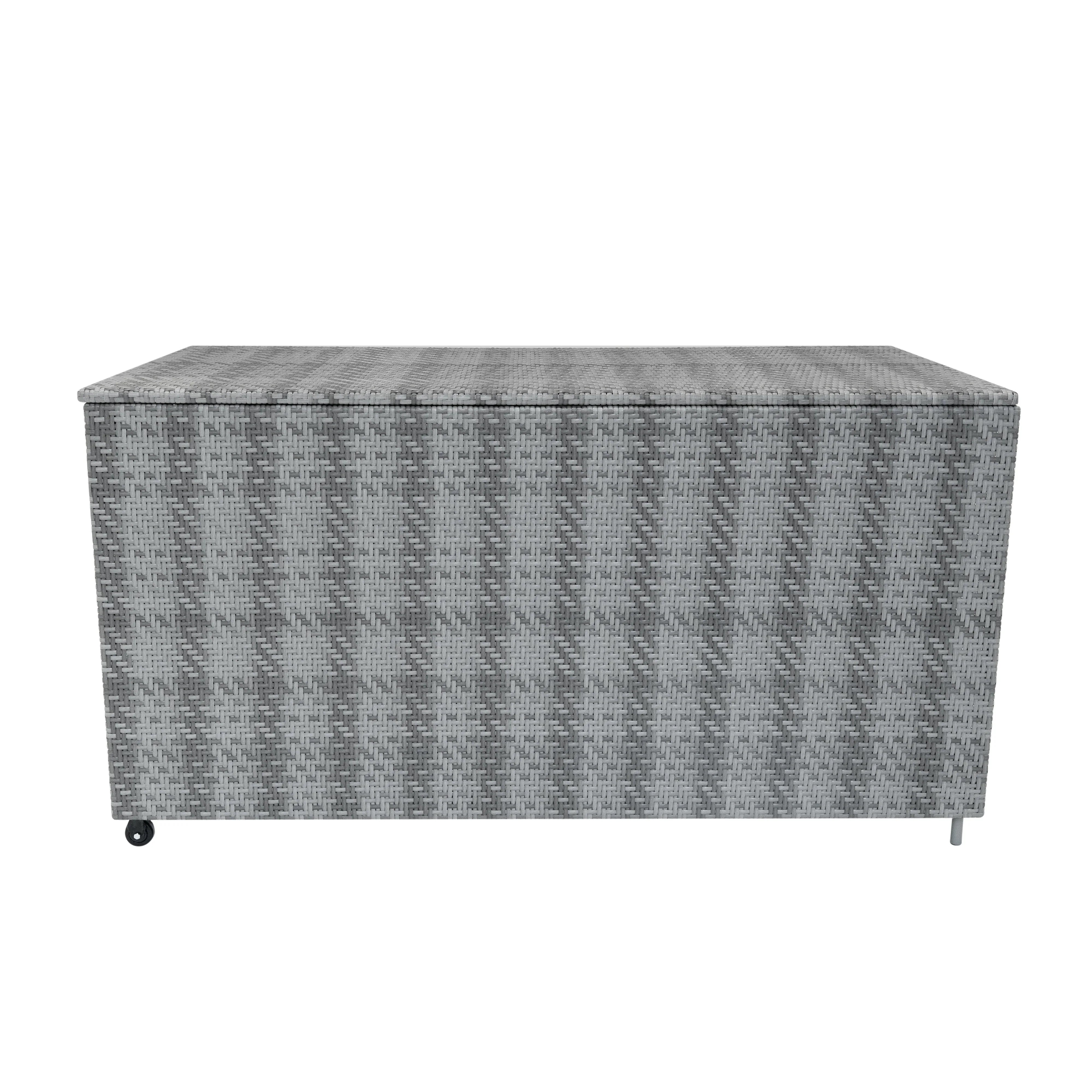 Rattan Modular 6 Piece Furniture Set & 700L Storage Box – Grey