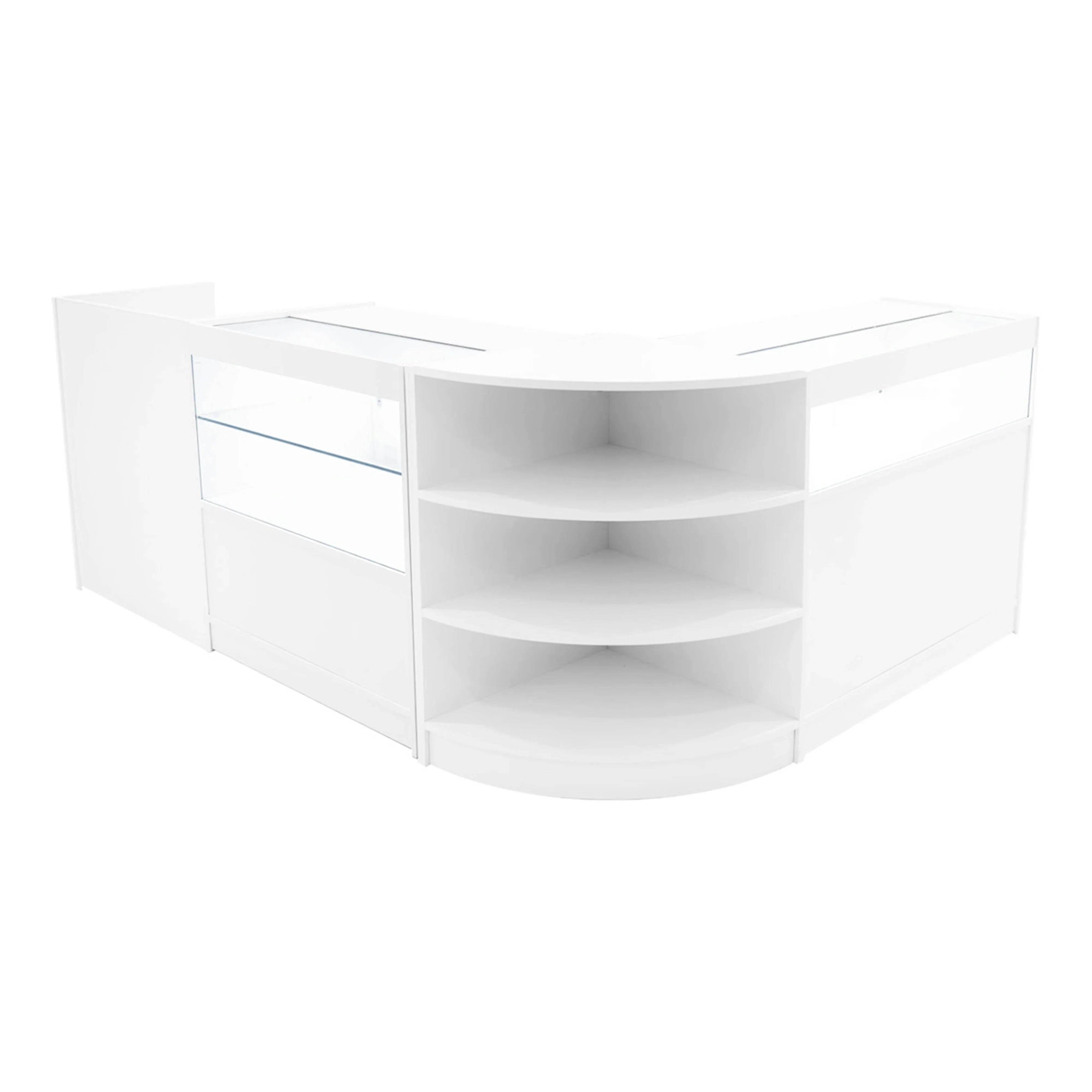 Europa LED Shop Counter Set B900, C900, TB60 & LM60 - White