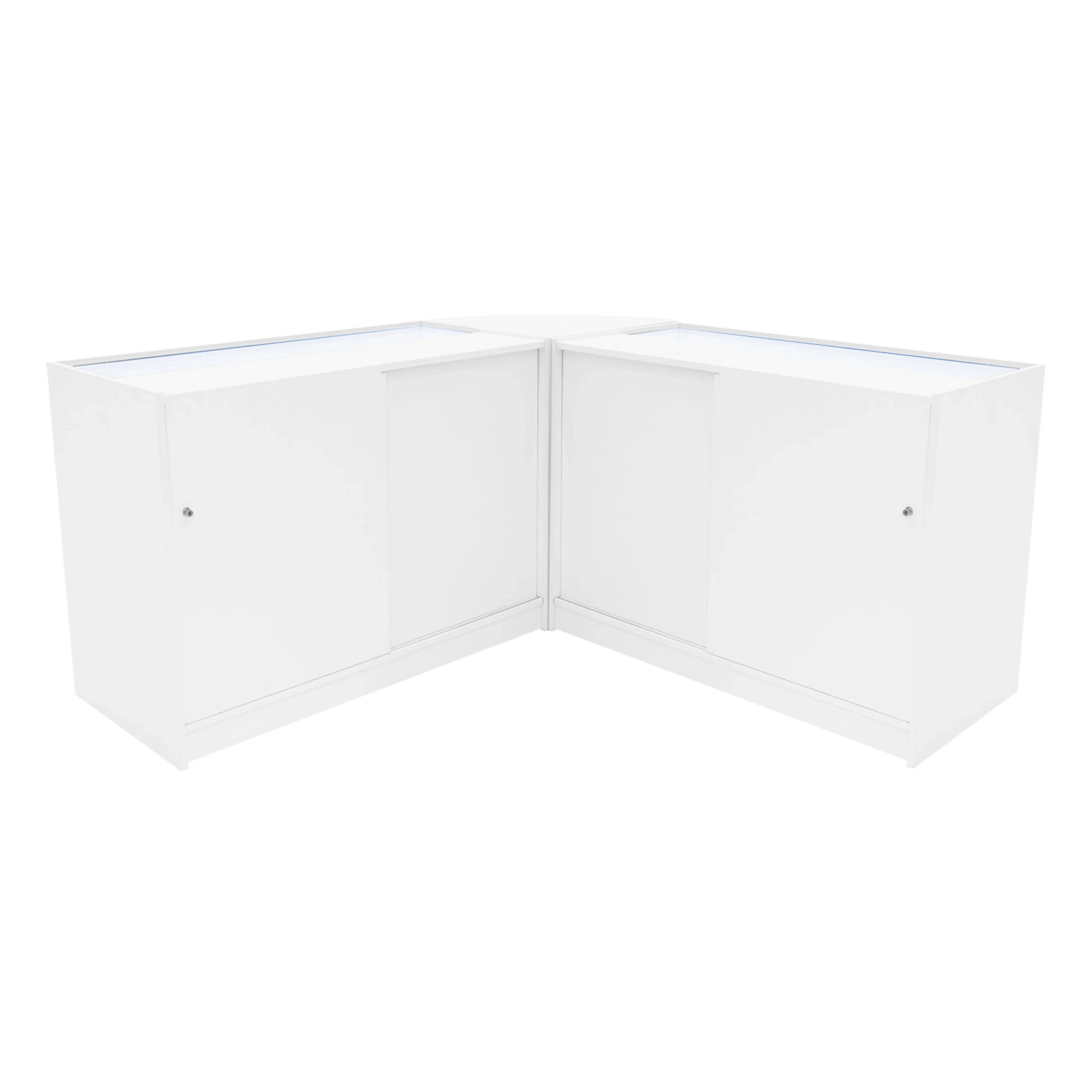 Helios LED Shop Counter Set CM60 & 2 x K1200 - White