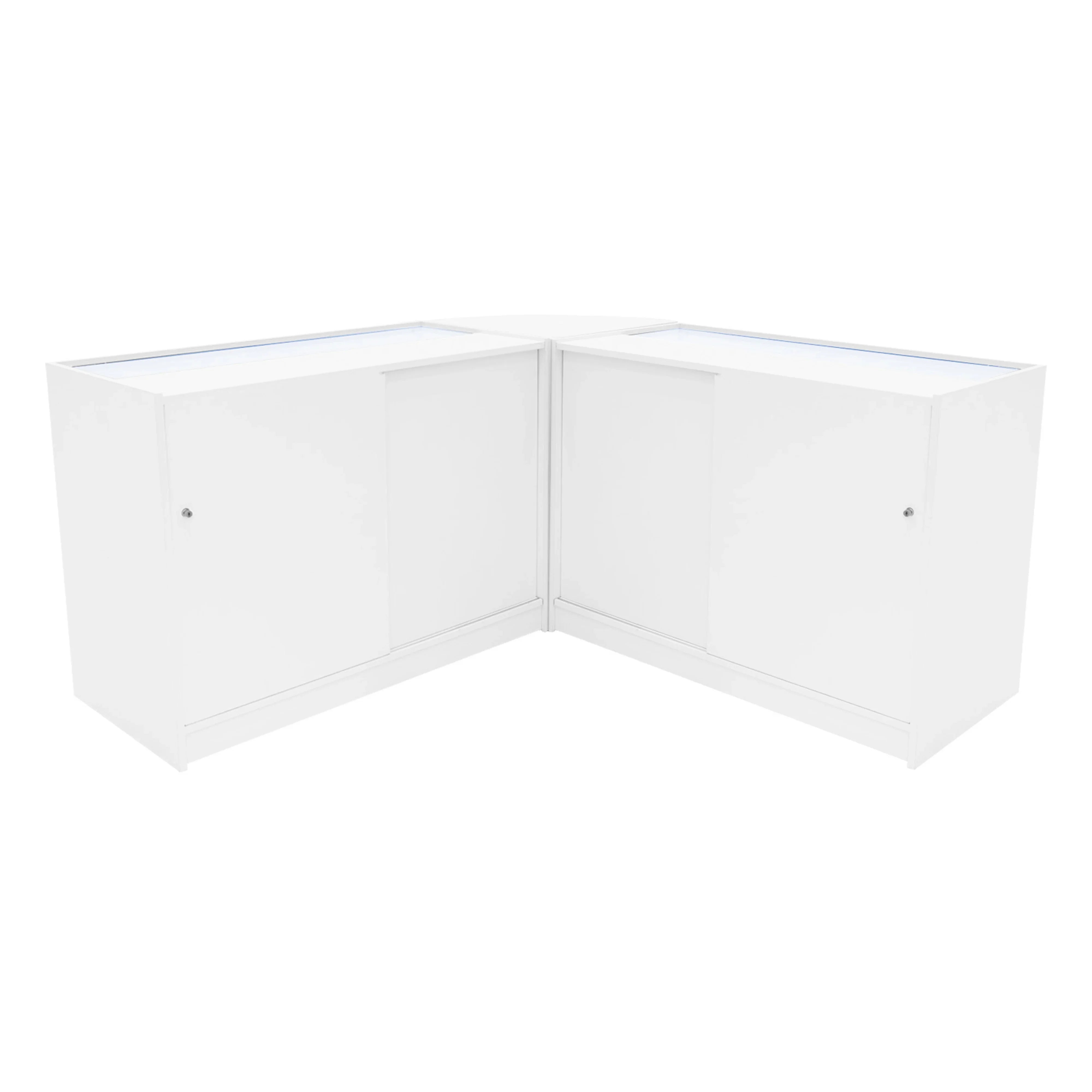 Apollo LED Shop Counter Set LM60 & 2 x K1200 - White