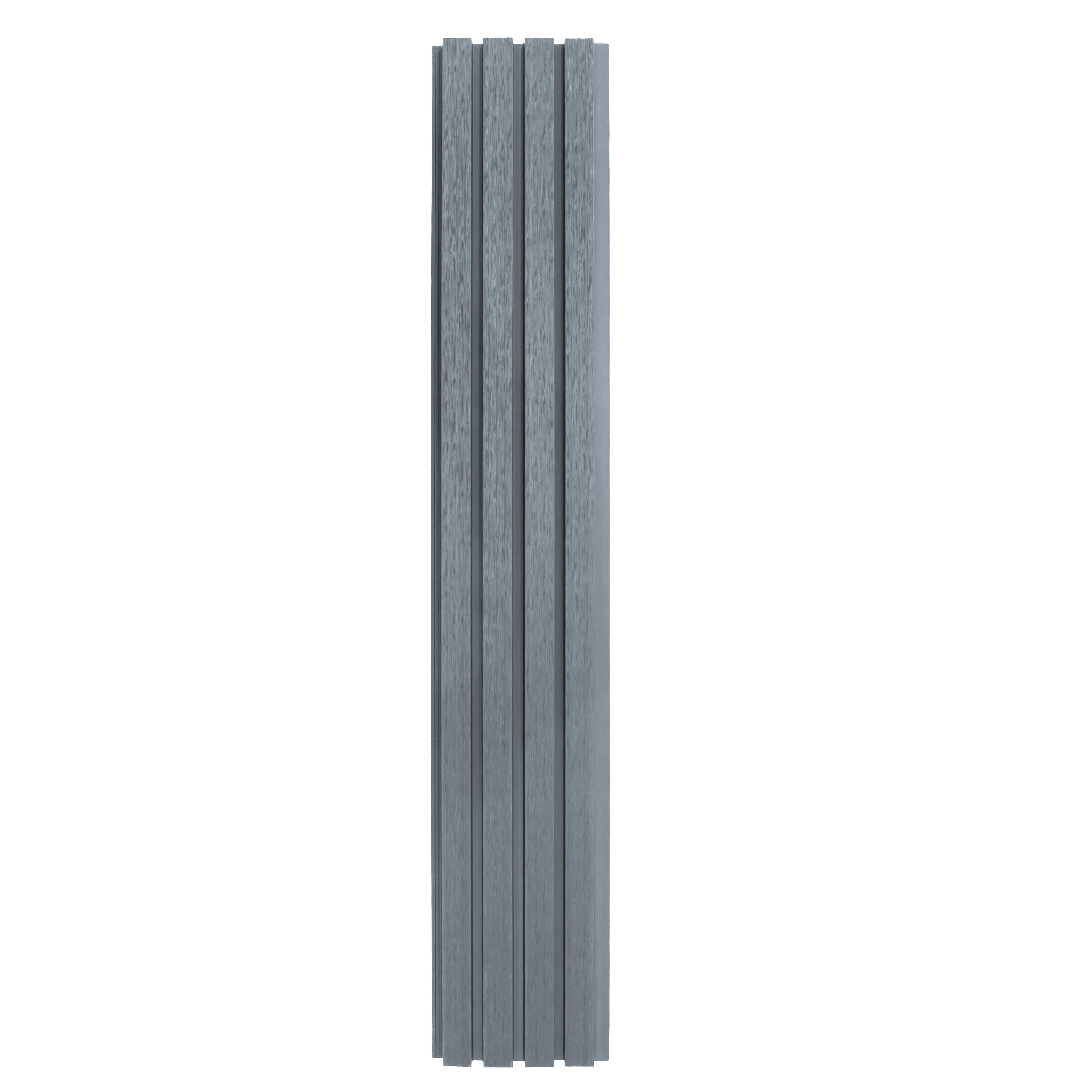 WPC Slatted Wall Cladding x 4 Panels – Grey