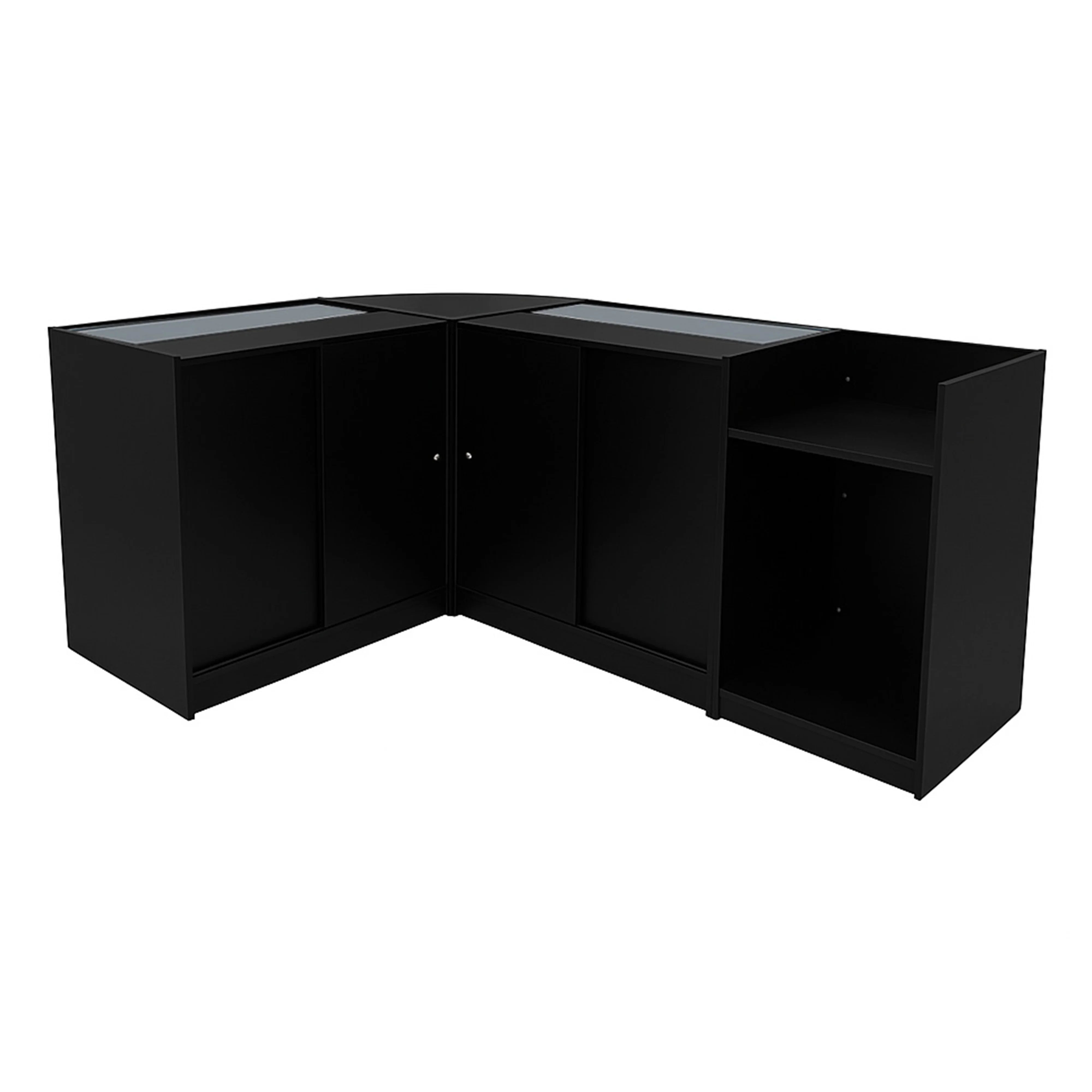 Europa LED Shop Counter Set B900, C900, TB60 & LM60 - Black
