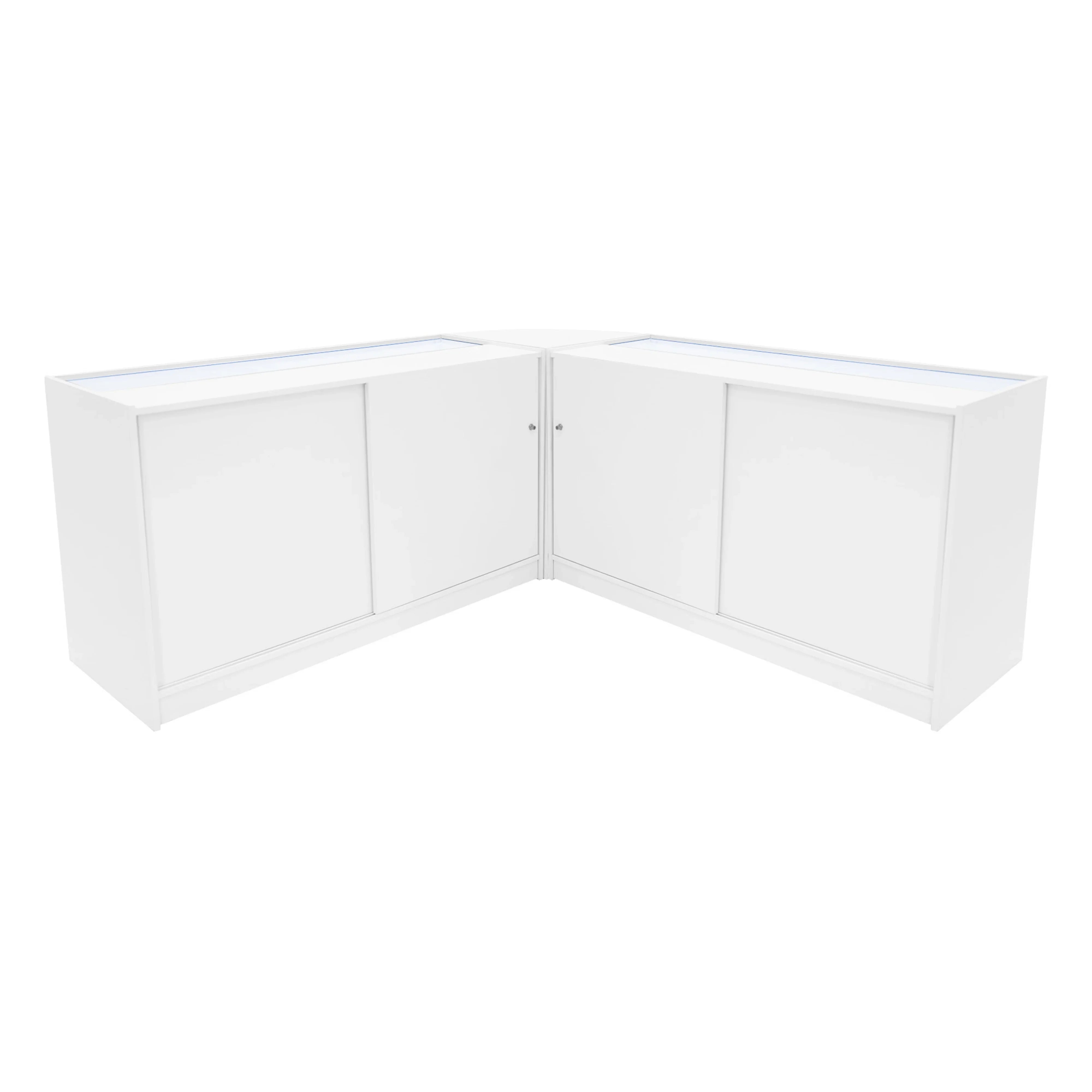 Apollo LED Shop Counter Set LM60 & 2 x K1500 - White