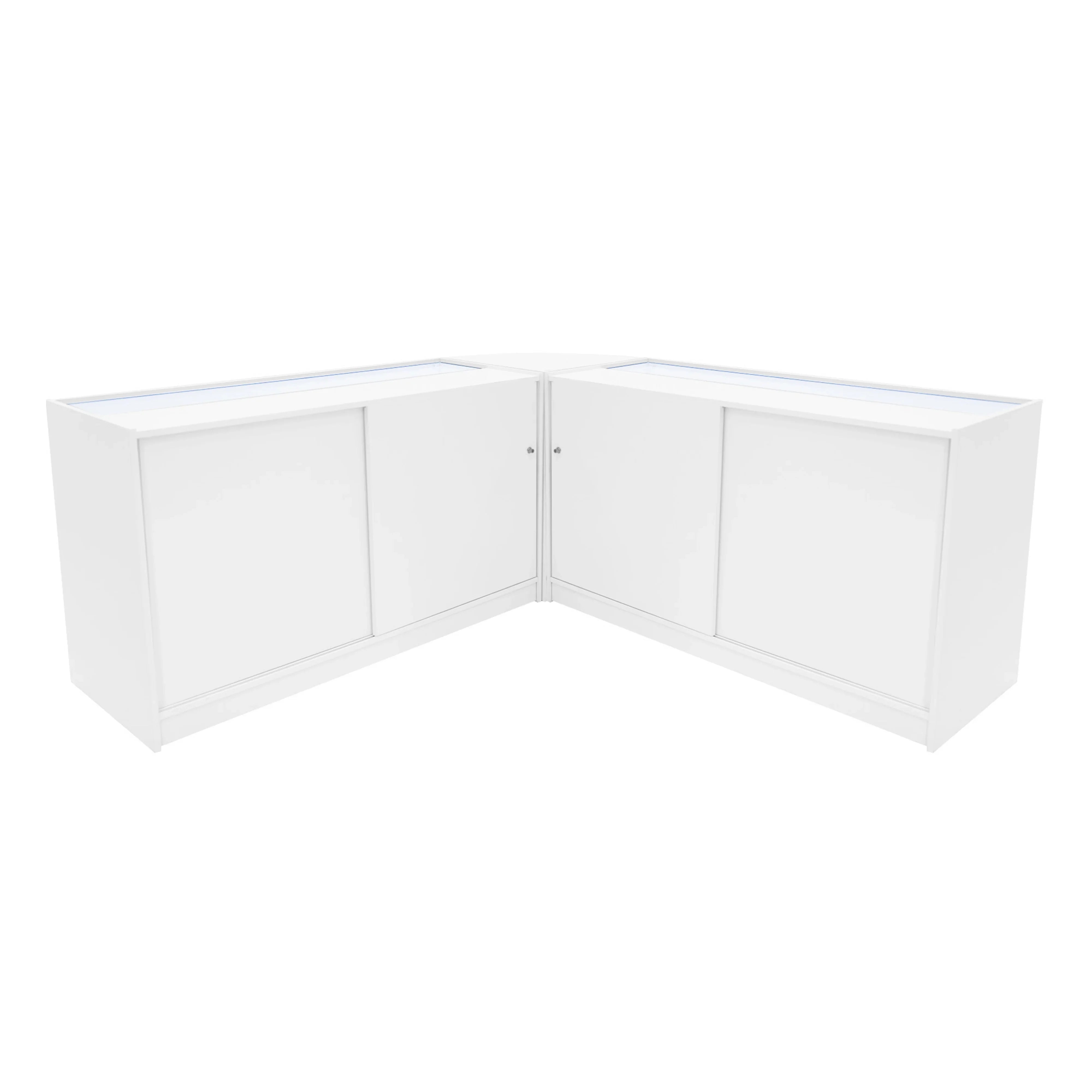Adonis LED Shop Counter Set B1500, C1500 & CM60 - White