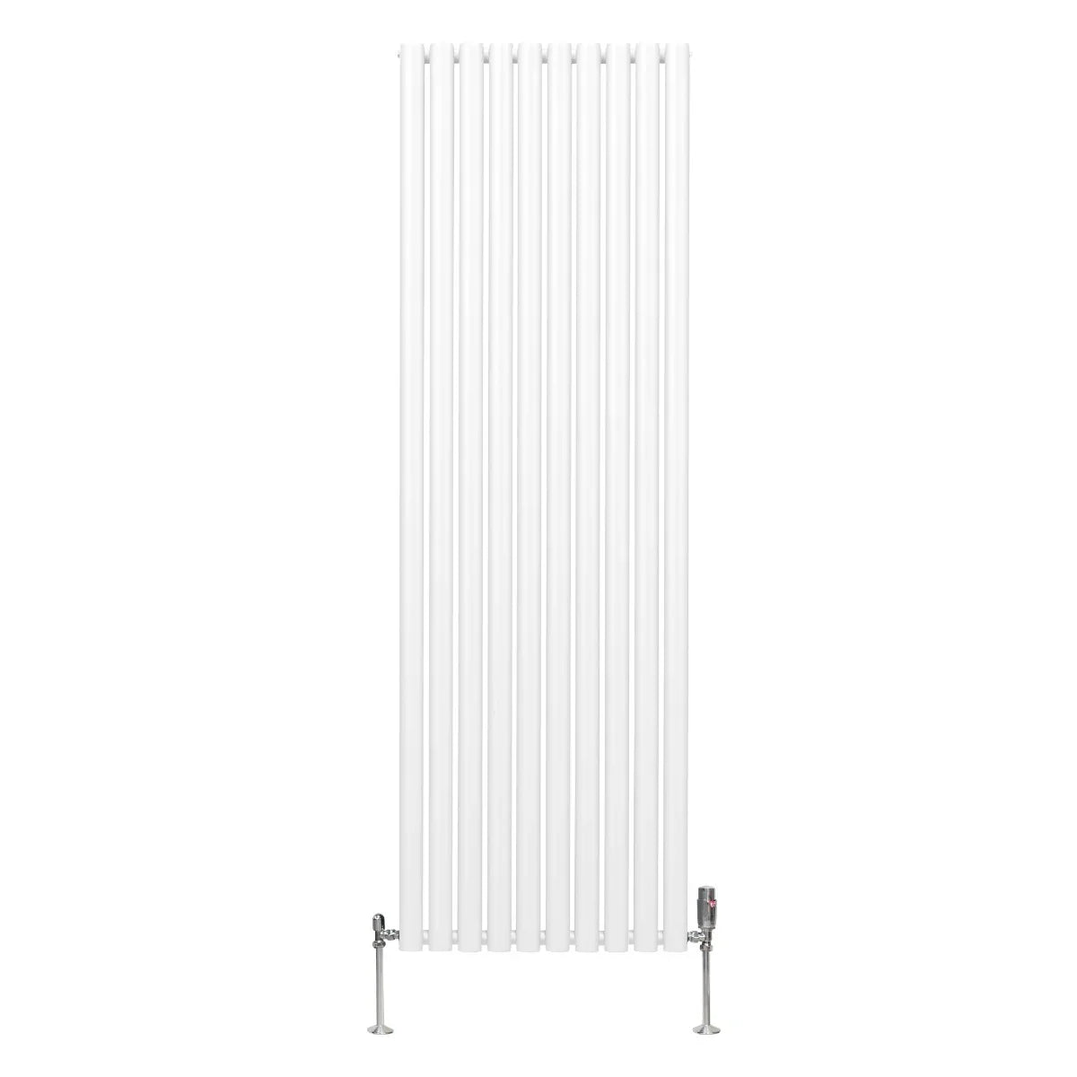 Oval Column Radiator & Valves - 1800mm x 600mm – White