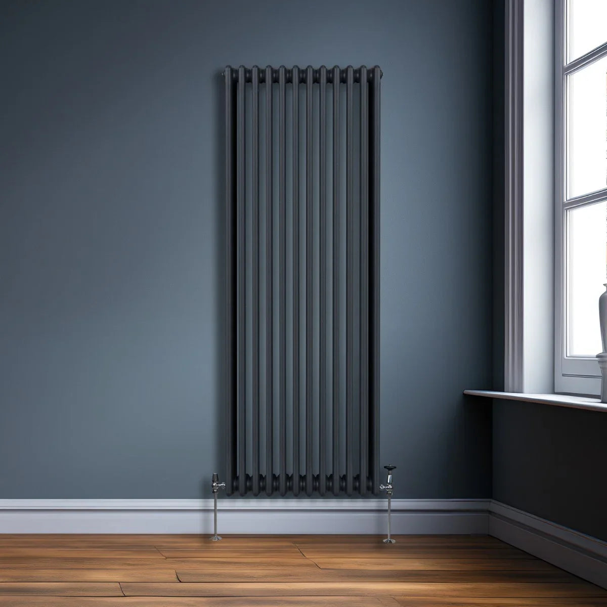 Traditional 3 Column Radiator - 1800 x 562mm - Anthracite Grey