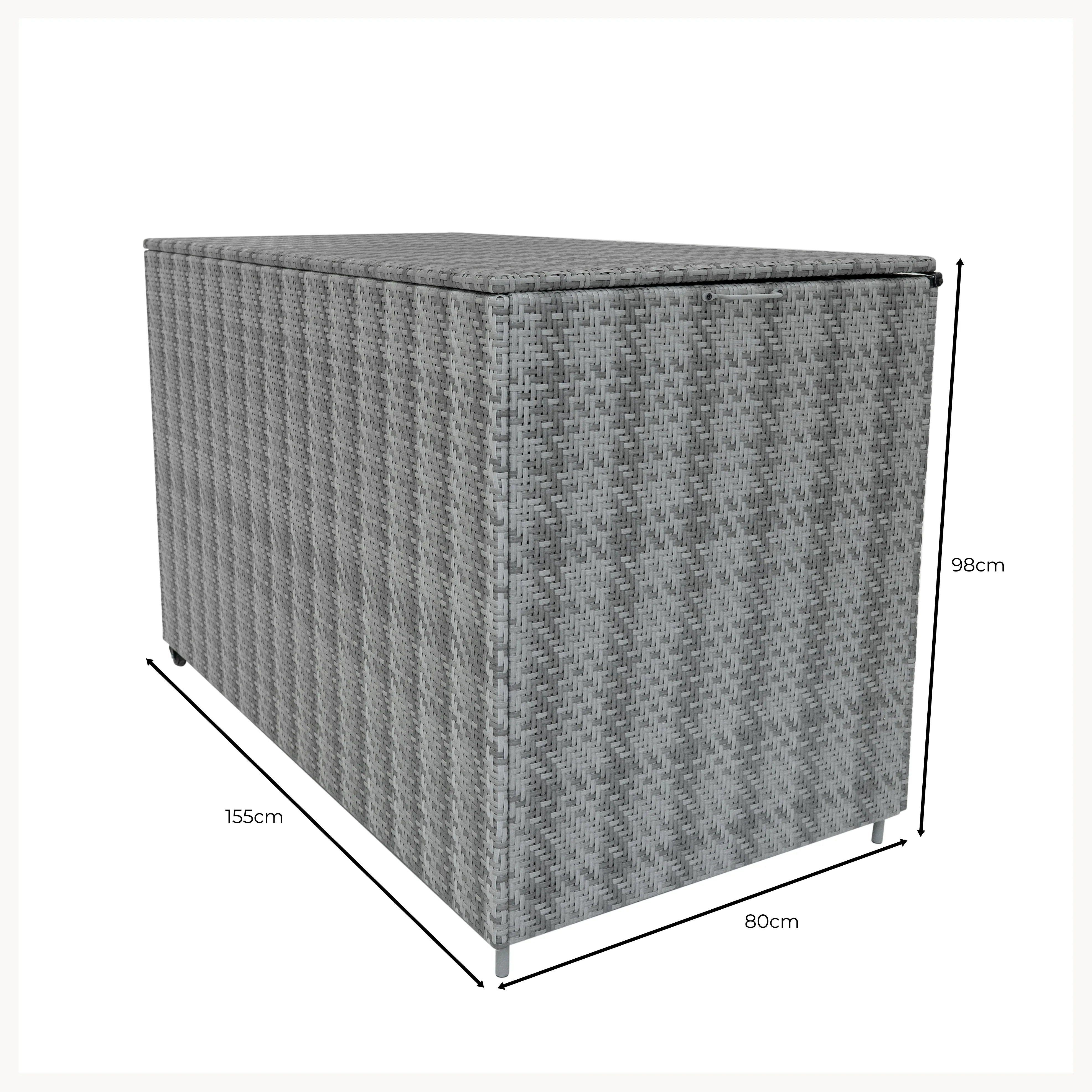 Rattan Storage Box 996L - Grey