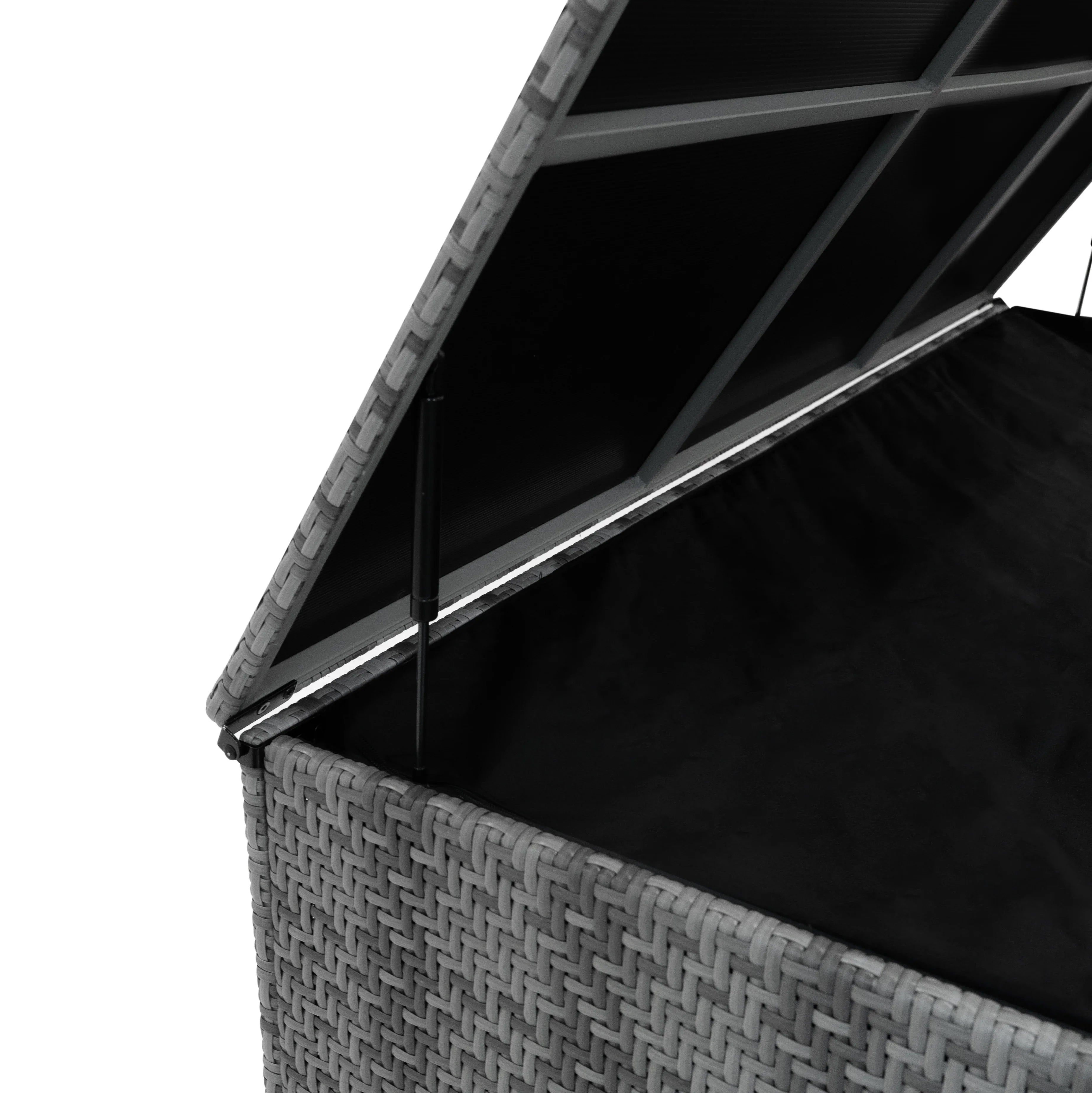 Rattan Storage Box 996L - Grey