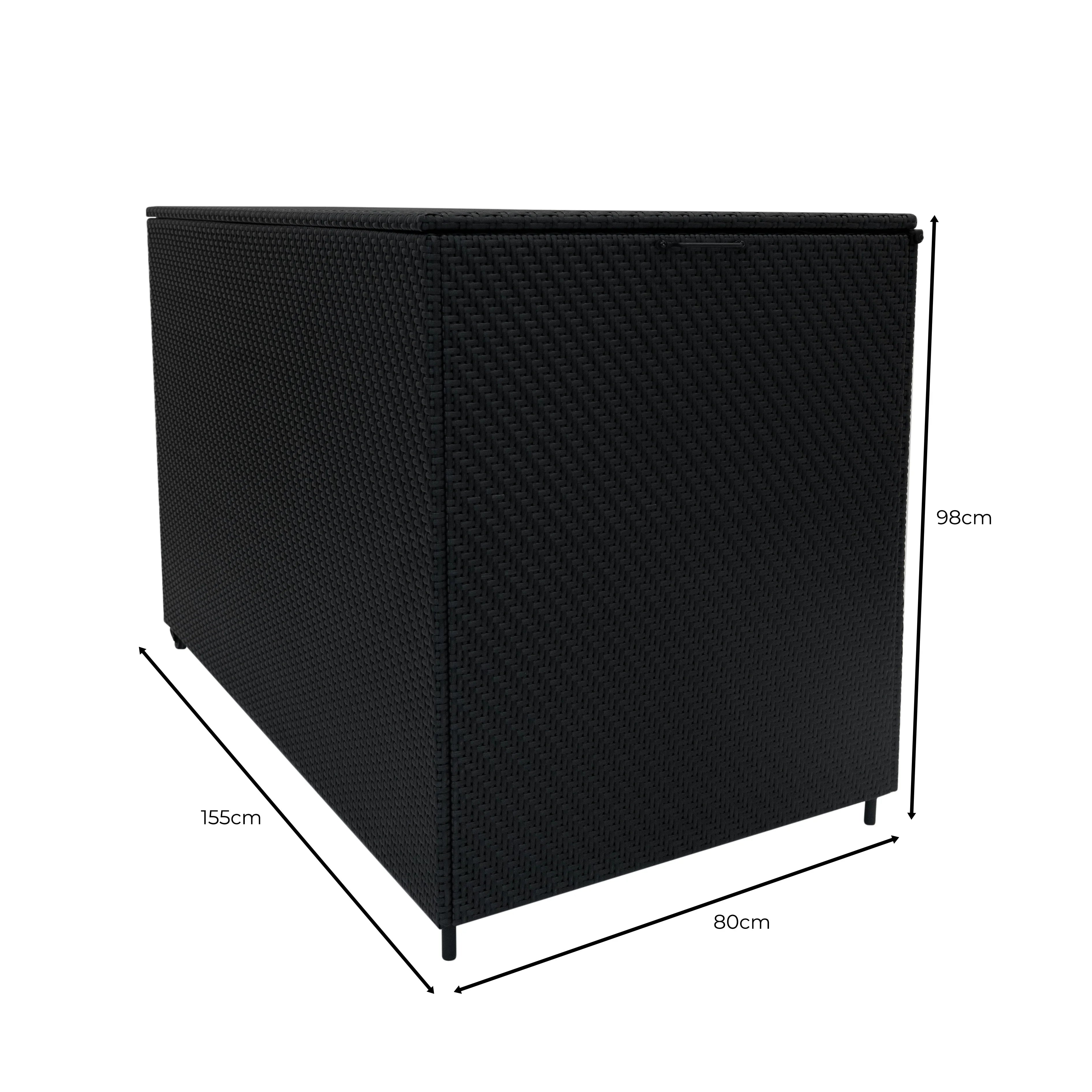 Rattan Storage Box 996L - Black