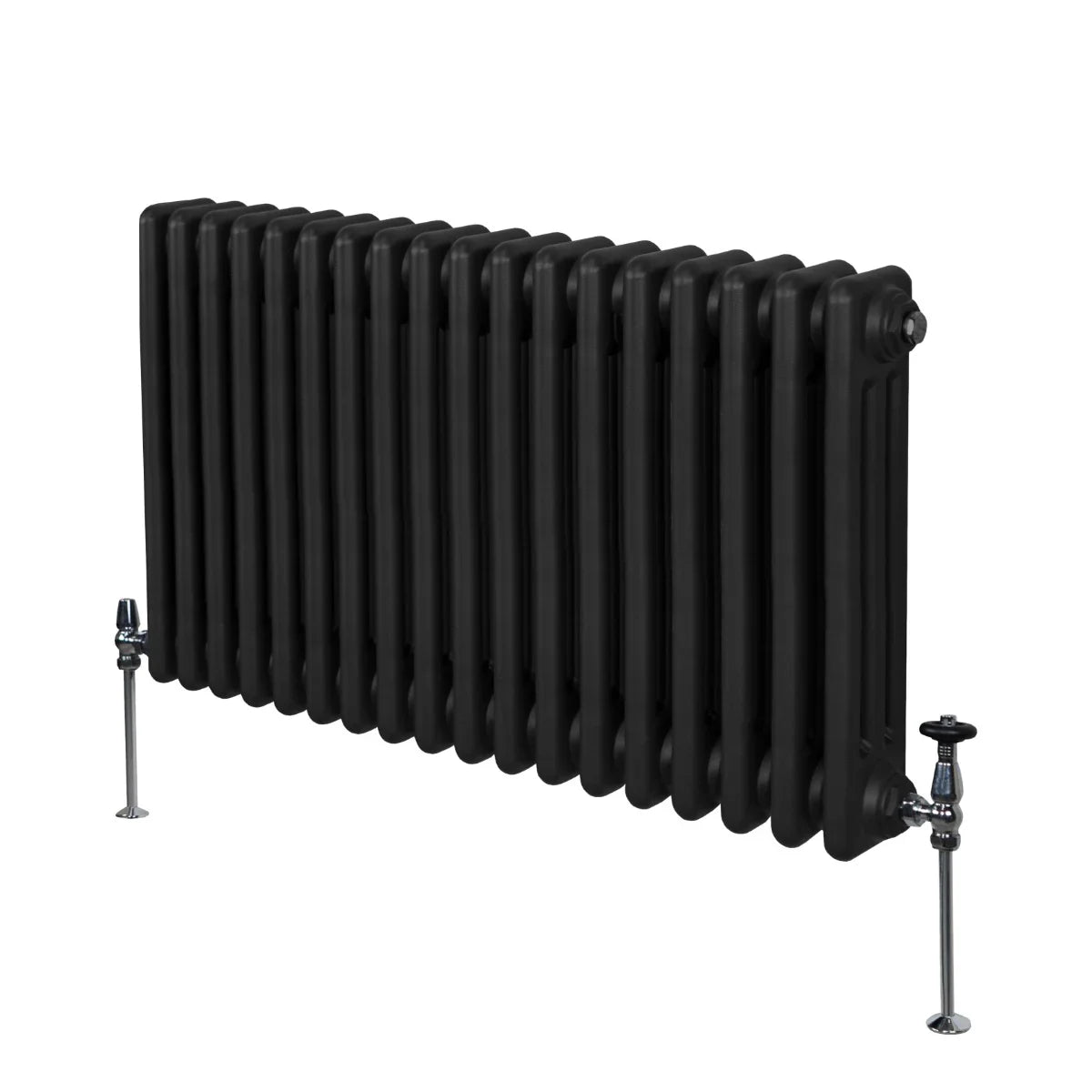 Traditional 3 Column Radiator - 600 x 832mm - Black