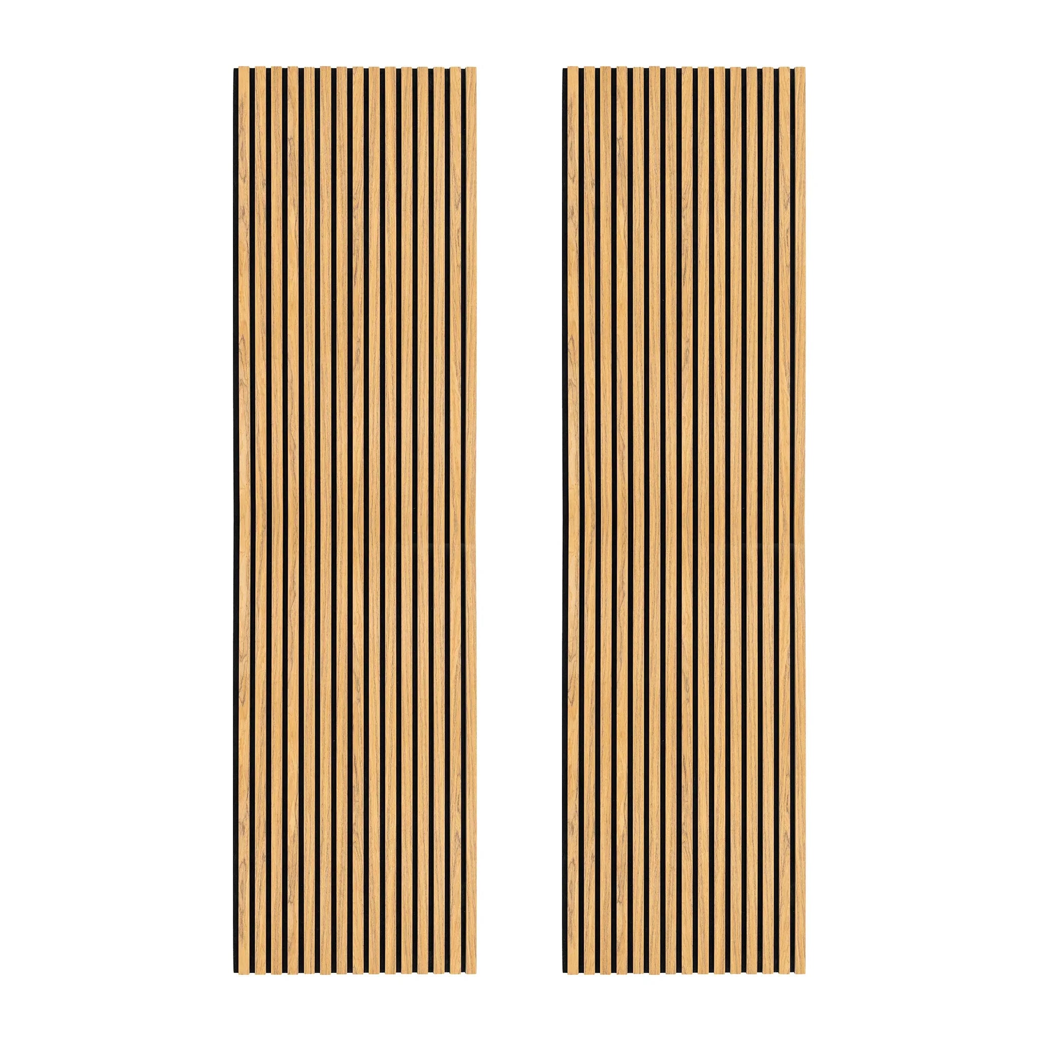 Acoustic Slat Wall Panels x 2 - Oak