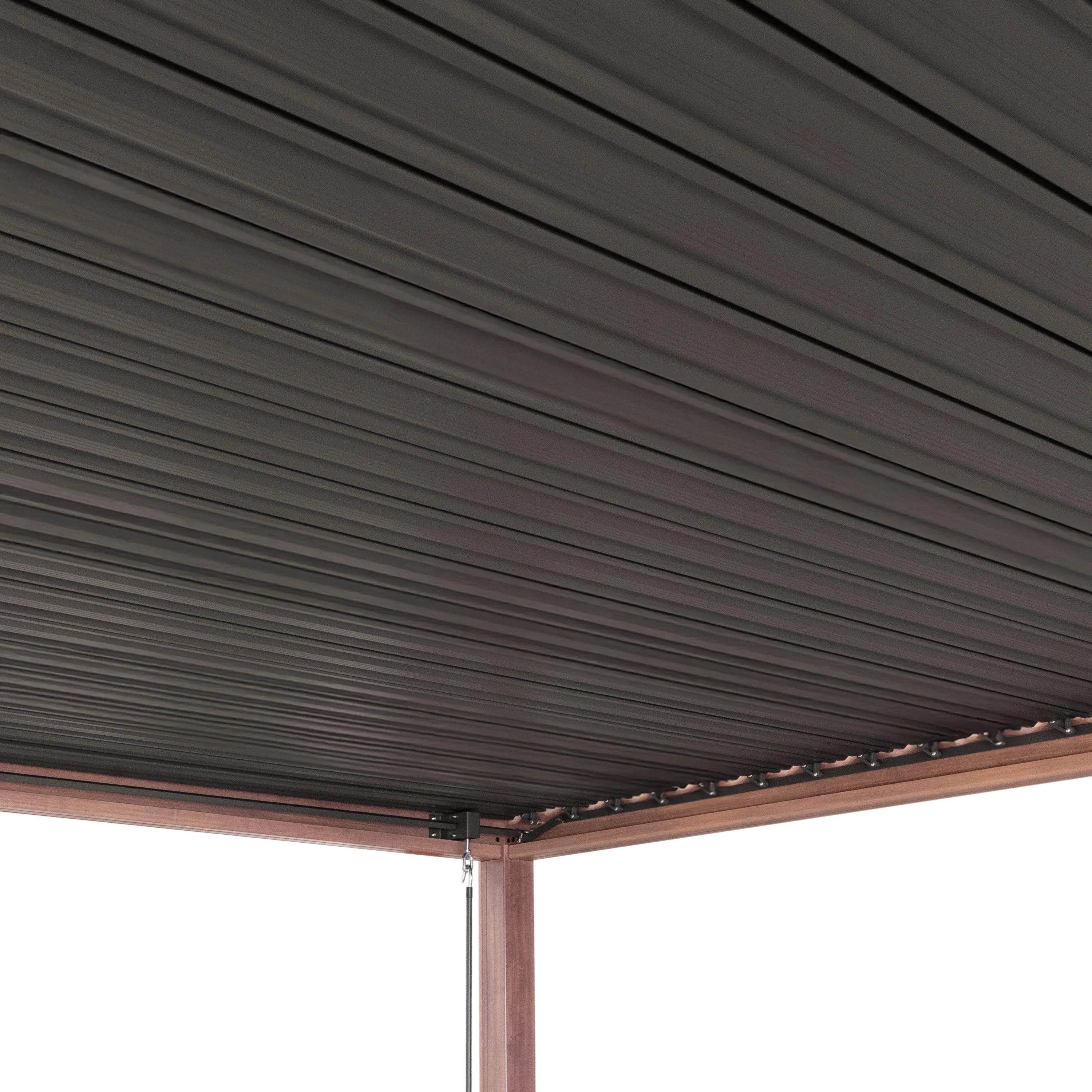 Wood Effect Aluminium Pergola 4m x 3m