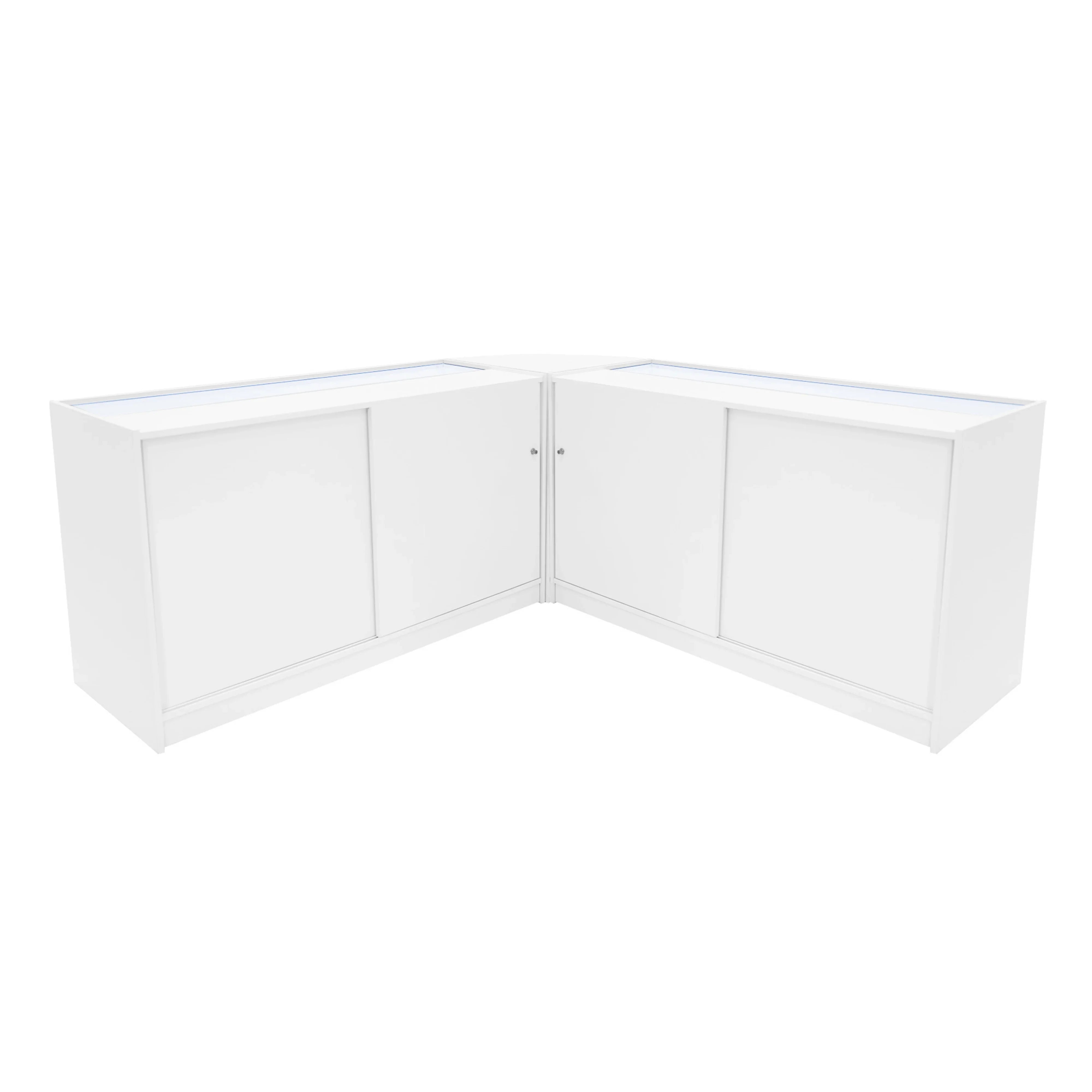 Helios LED Shop Counter Set CM60 & 2 x K1500 - White