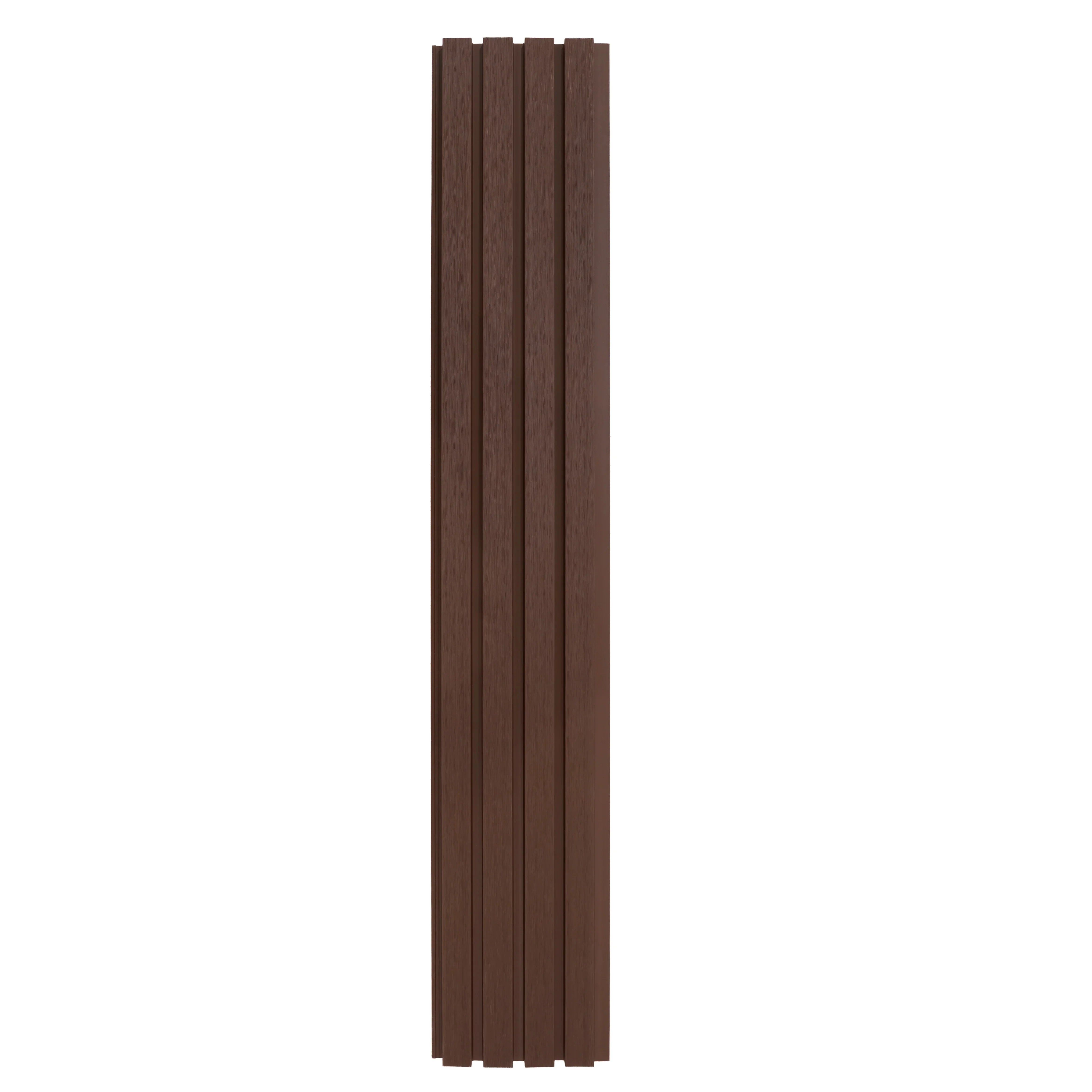 WPC Slatted Wall Cladding x 4 Panels – Brown
