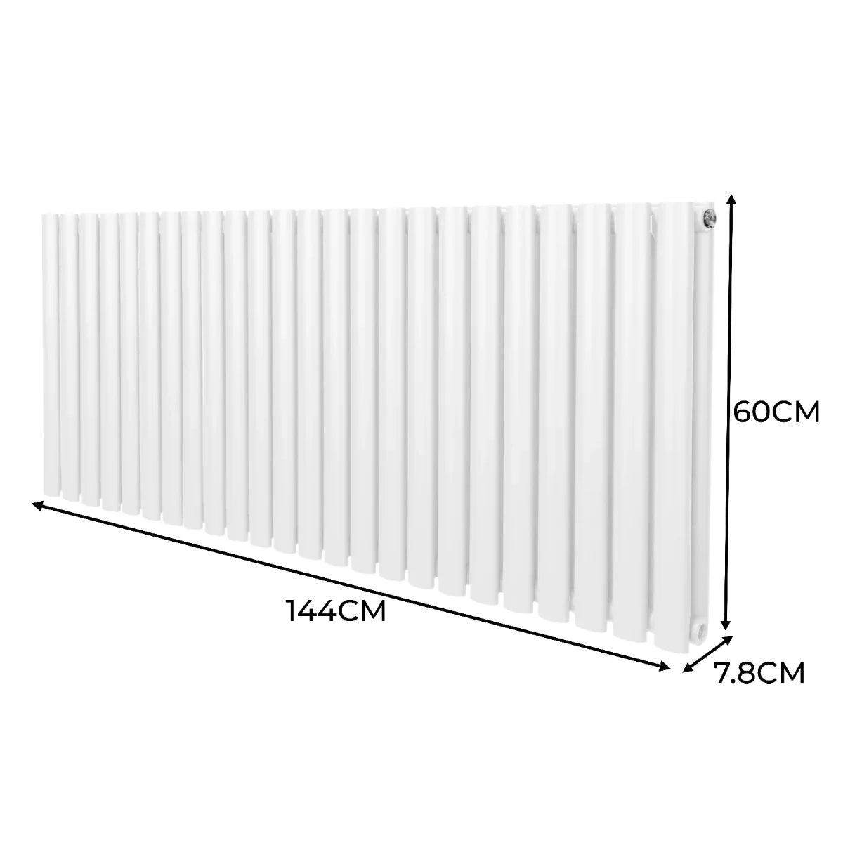Oval Column Radiator – 600mm x 1440mm – White
