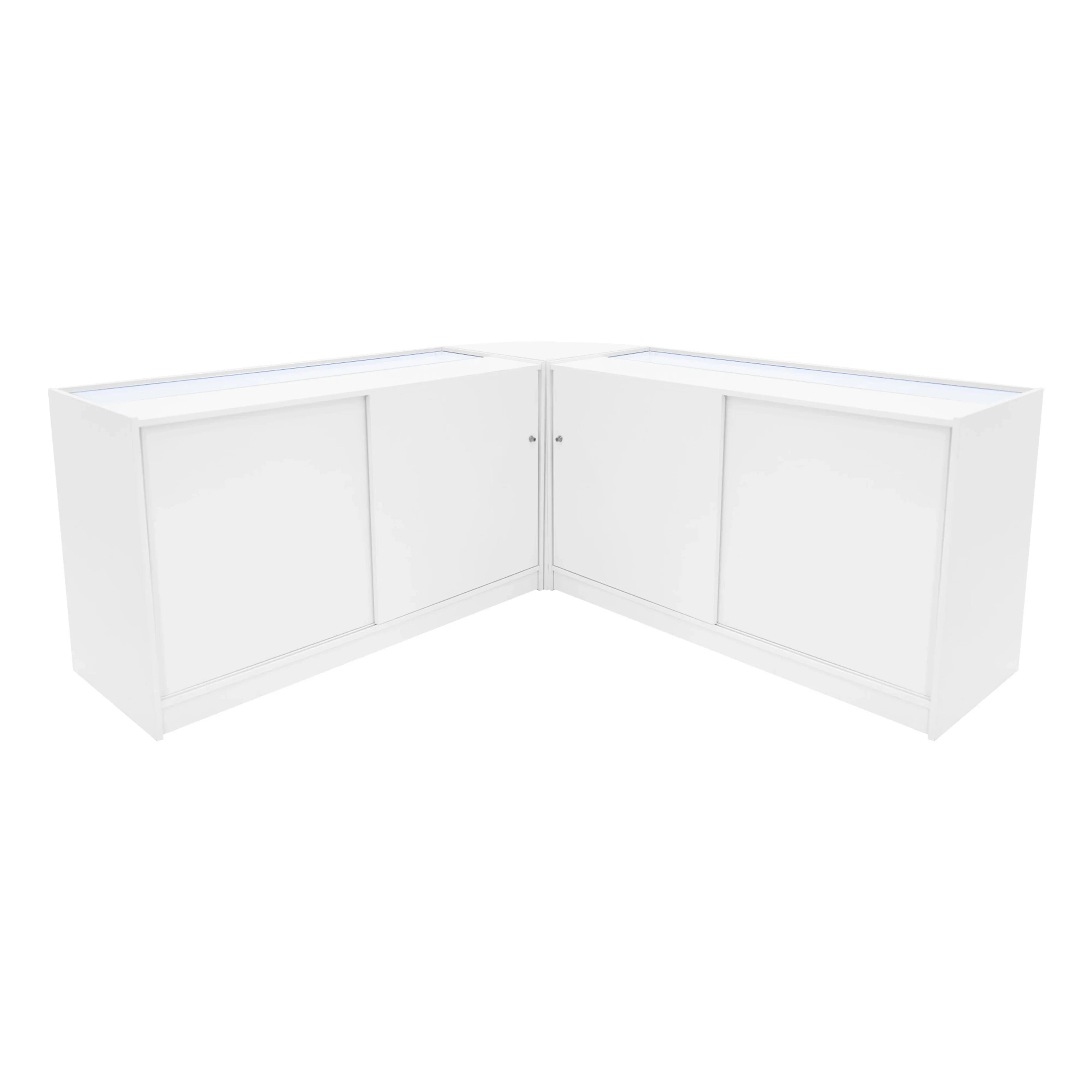 Iris LED Shop Counter Set CM60 & 2 x B1500 - White