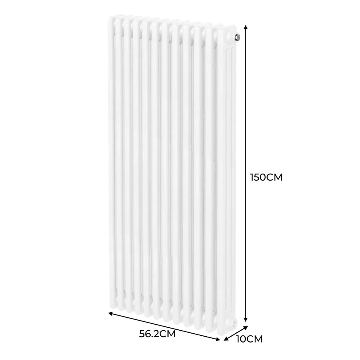 Traditional 3 Column Radiator - 1500 x 562mm - White